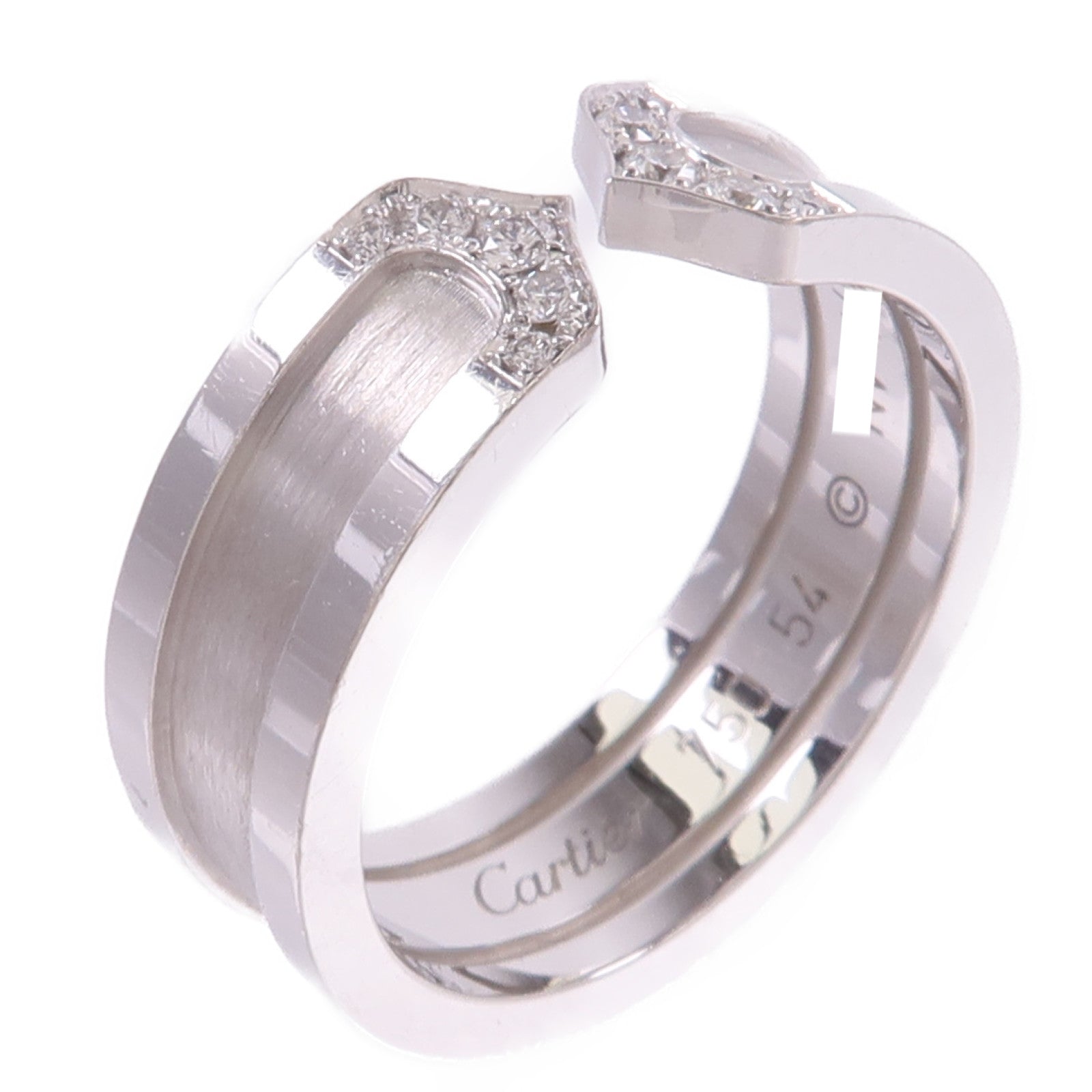 CARTIER 18K白金C2 Ring鑽石戒指