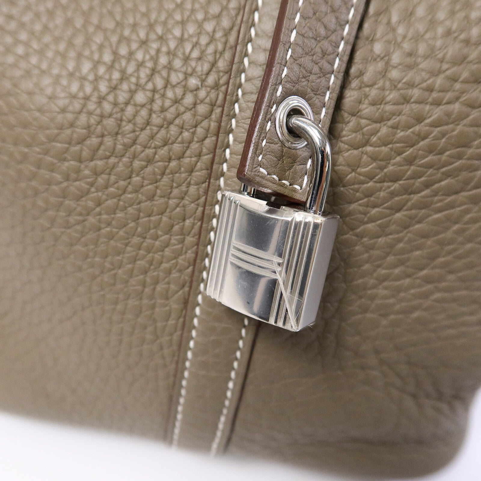 HERMES Clemence皮革Picotin MM扣手挽袋