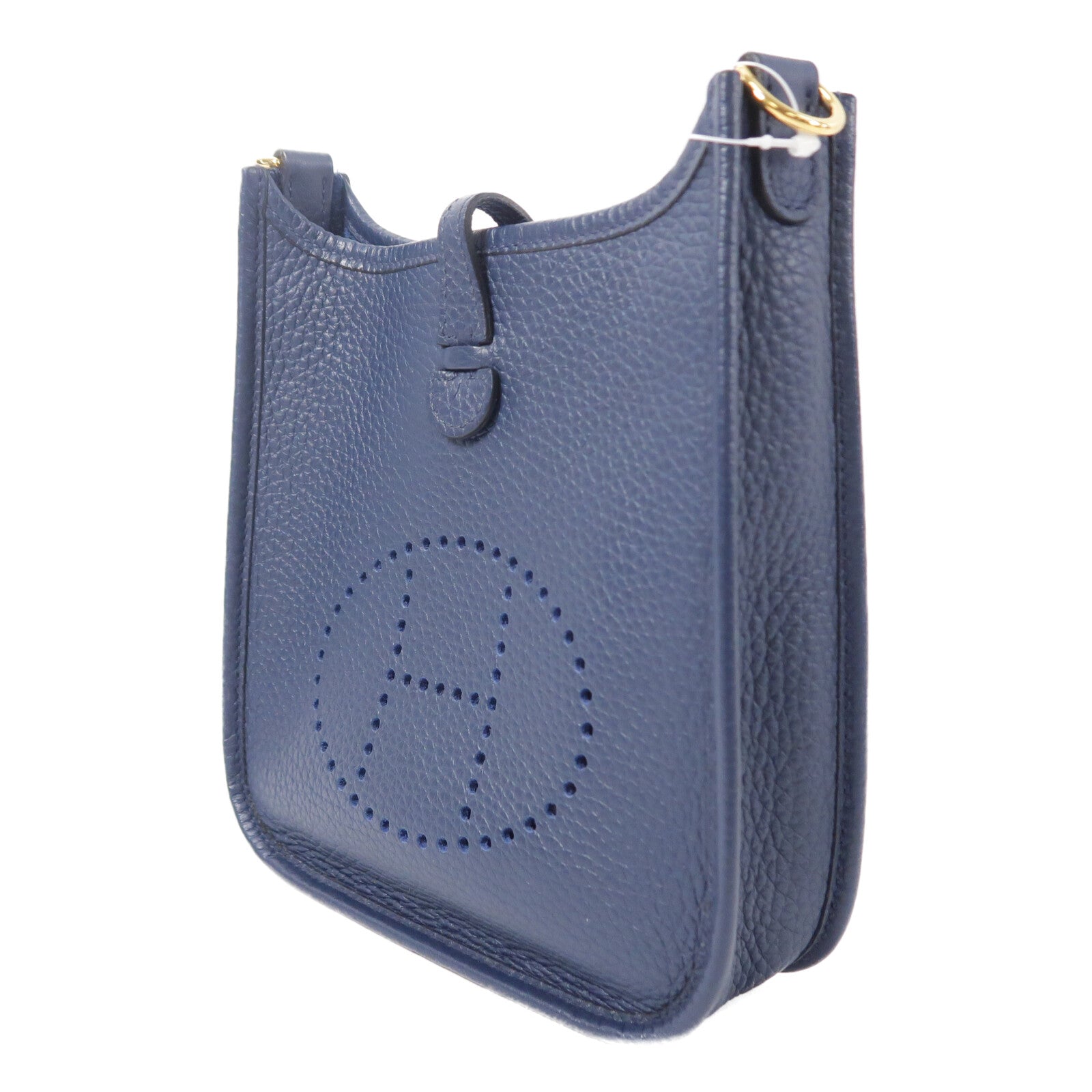 HERMES Clemence皮革Evelyne TPM肩背袋Bleu De Prusse