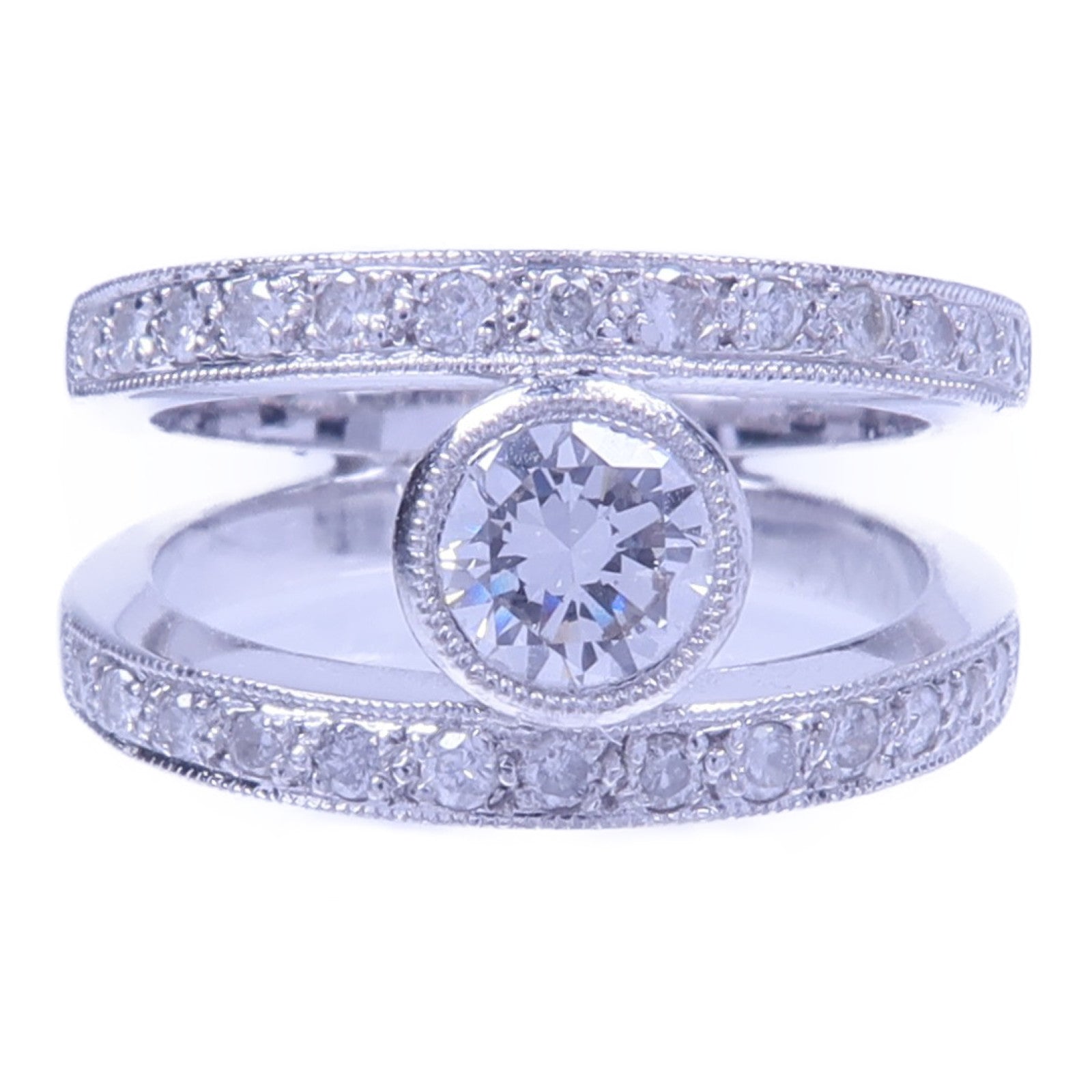 JEWELRY 【激減優惠】18K白金Diamond Ring鑽石戒指US#4.75