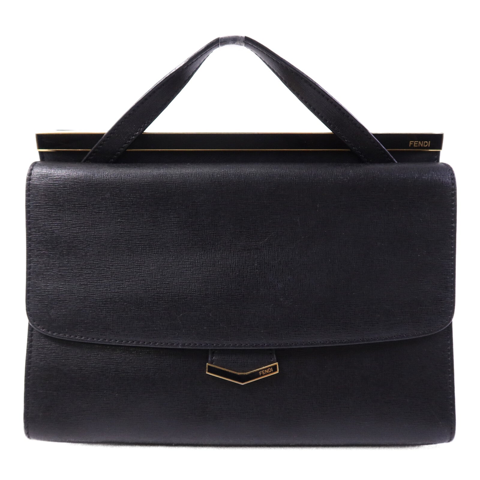 FENDI 【激減優惠】牛皮皮革Demi Jour金扣手挽袋