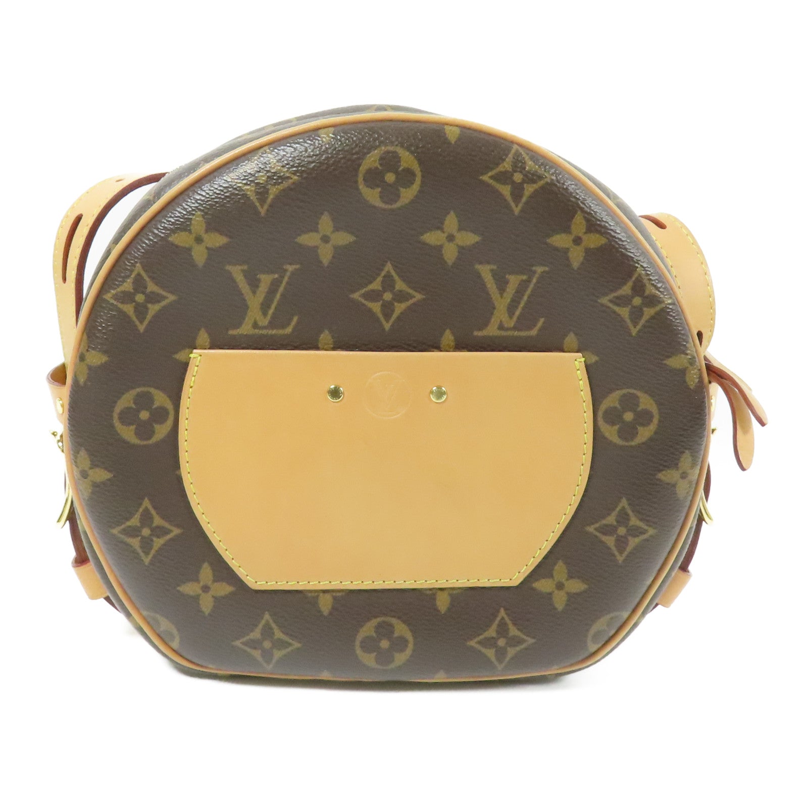 LOUIS VUITTON Monogram Chapeau Souple MM金扣肩背袋棕色
