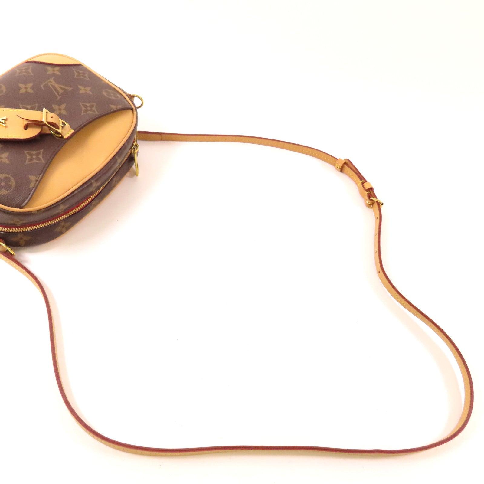 LOUIS VUITTON Monogram Deauville Mini金扣肩背袋棕色