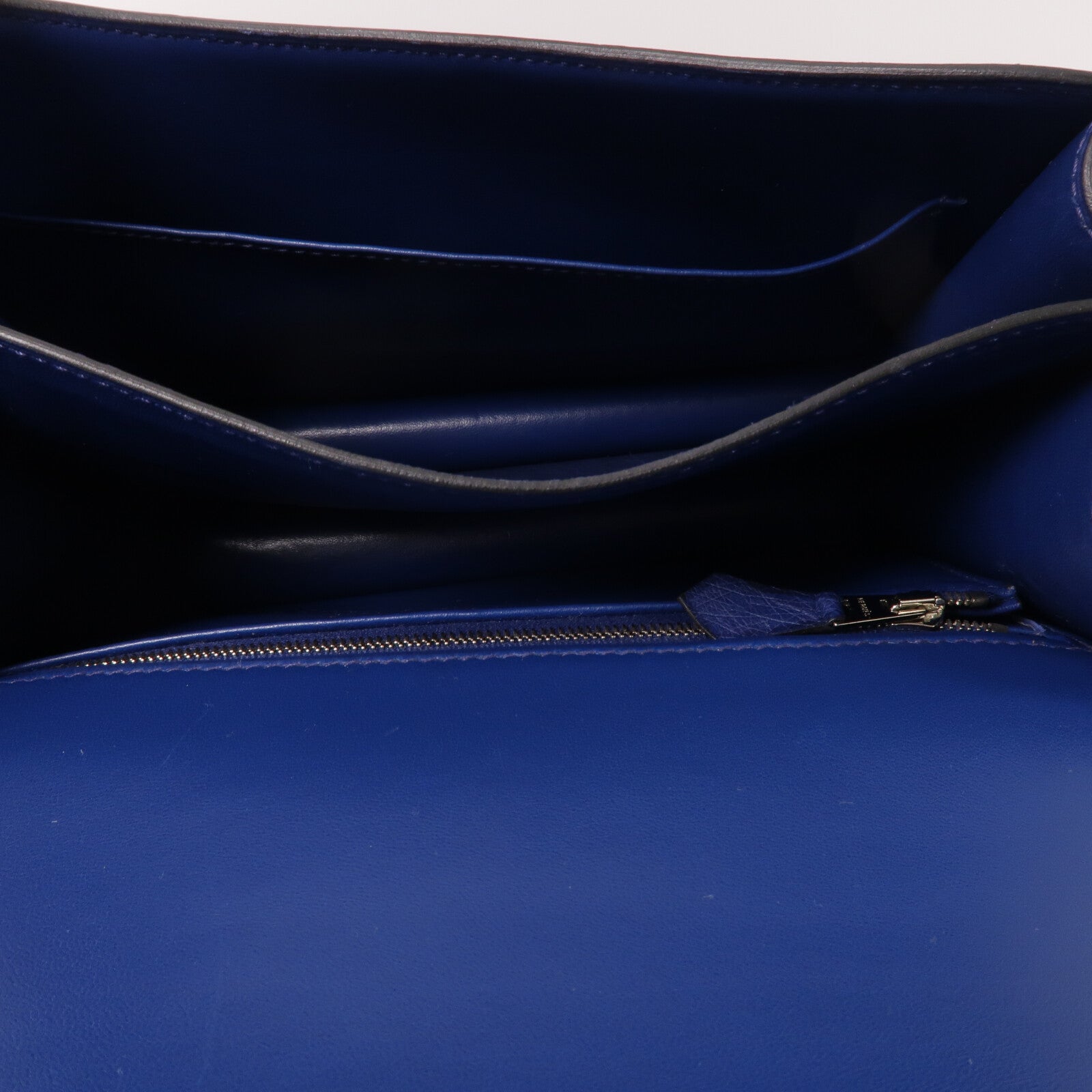 HERMES Ostrich皮革Constance 24肩背袋Bleu Iris