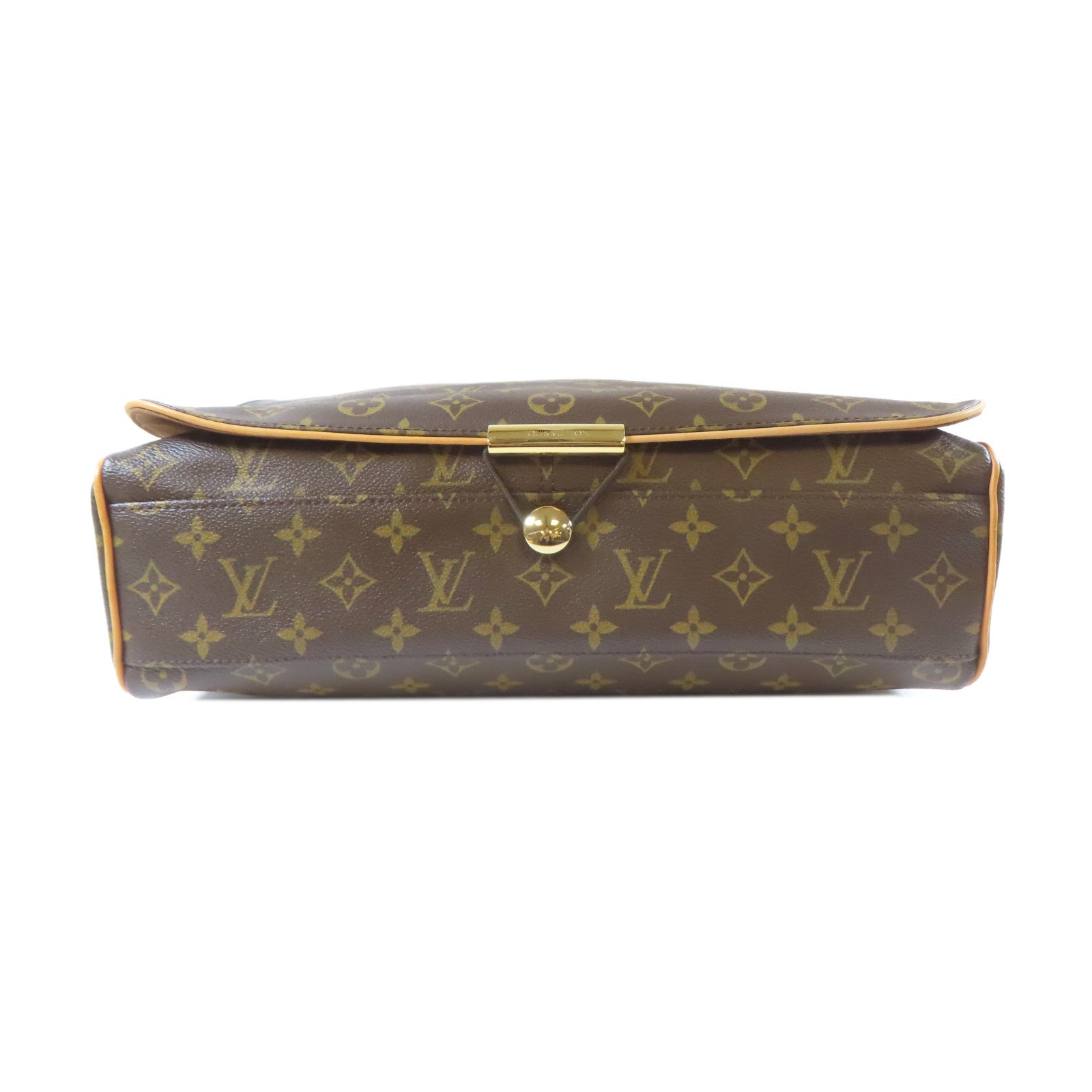 LOUIS VUITTON Monogram Abbesses MM金扣肩背袋啡色