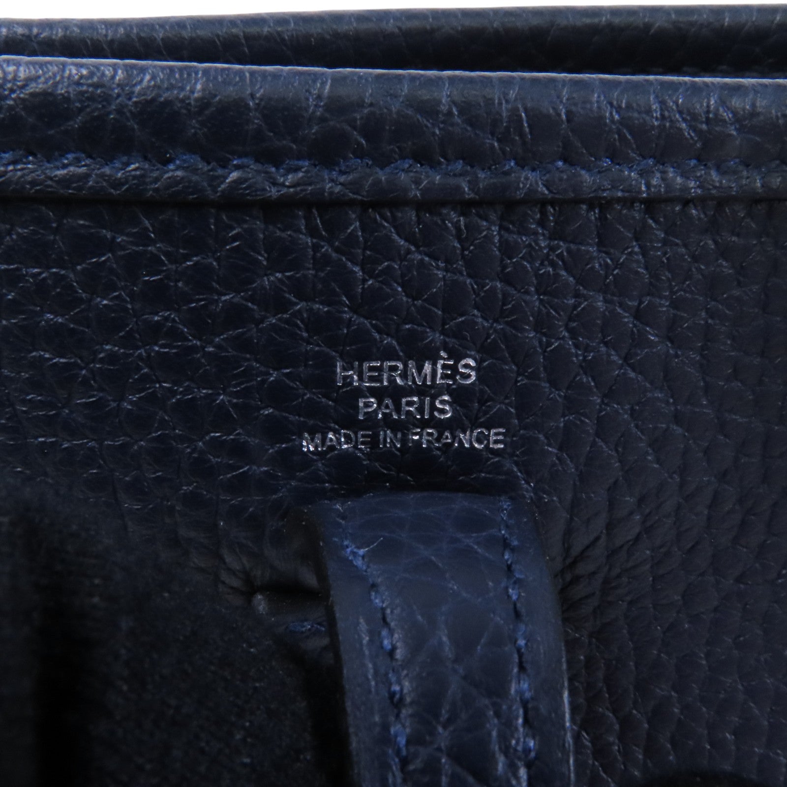 HERMES Clemence皮革Evelyne TPM銀扣肩背袋