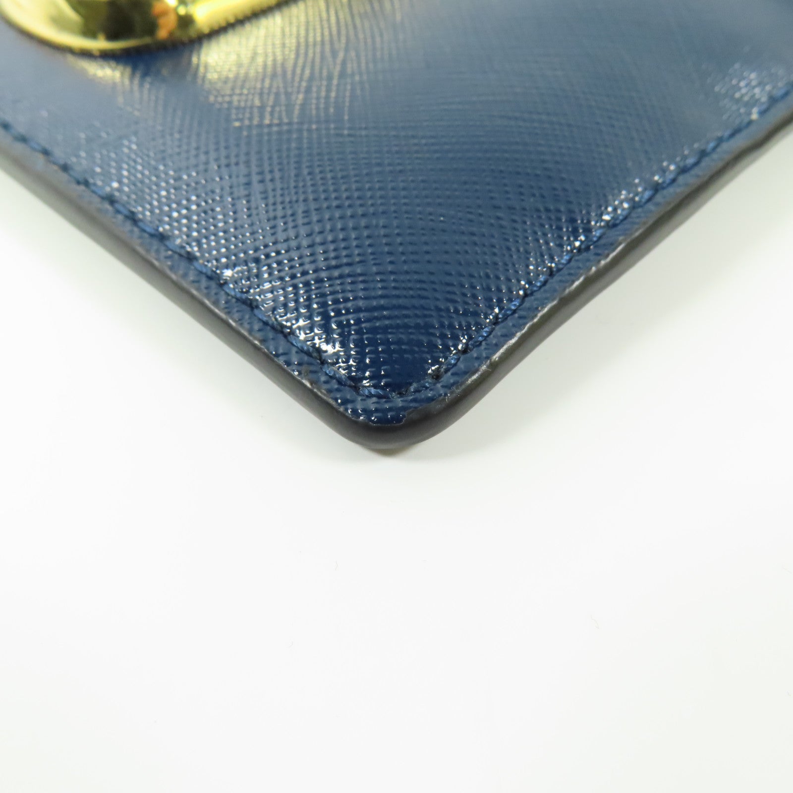 MARC JACOBS 皮革Card Case金扣卡片套藍色/灰色/黑色