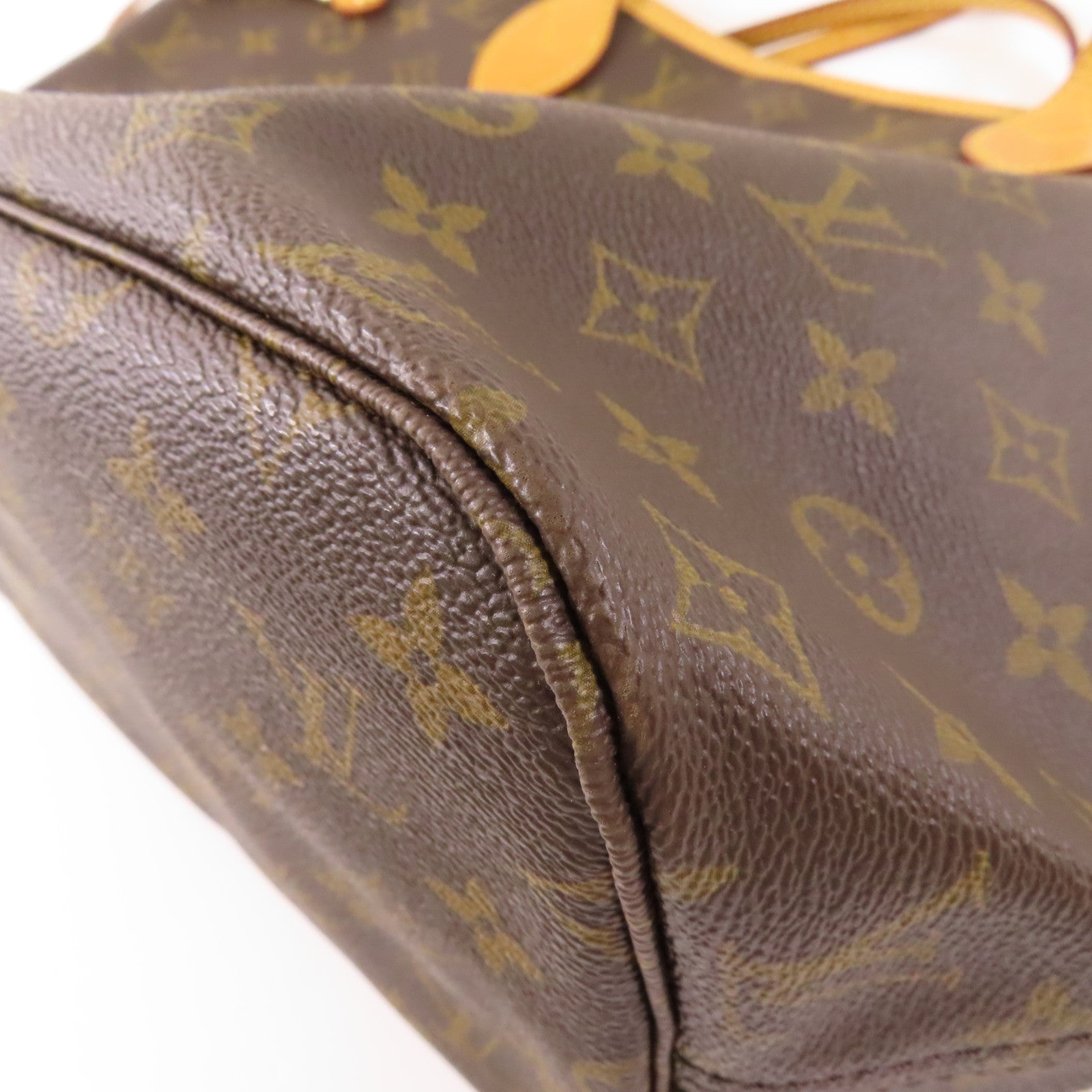 LOUIS VUITTON Monogram Neverfull MM金扣手挽袋