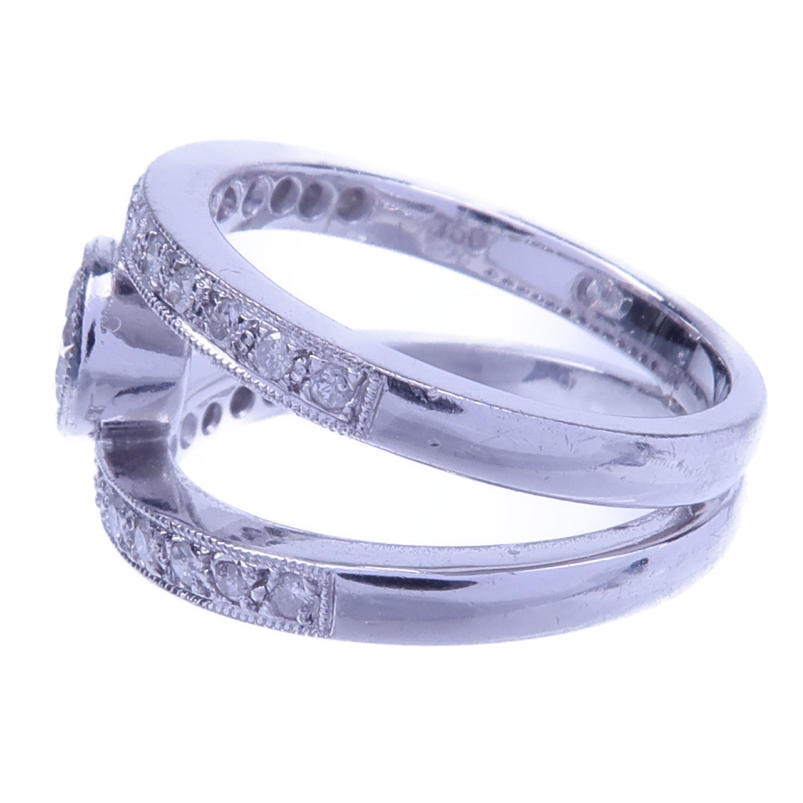 JEWELRY 【激減優惠】18K白金Diamond Ring鑽石戒指US#4.75