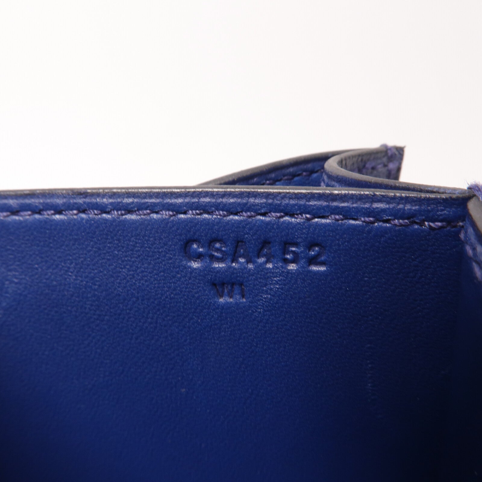 HERMES Ostrich皮革Constance 24肩背袋Bleu Iris