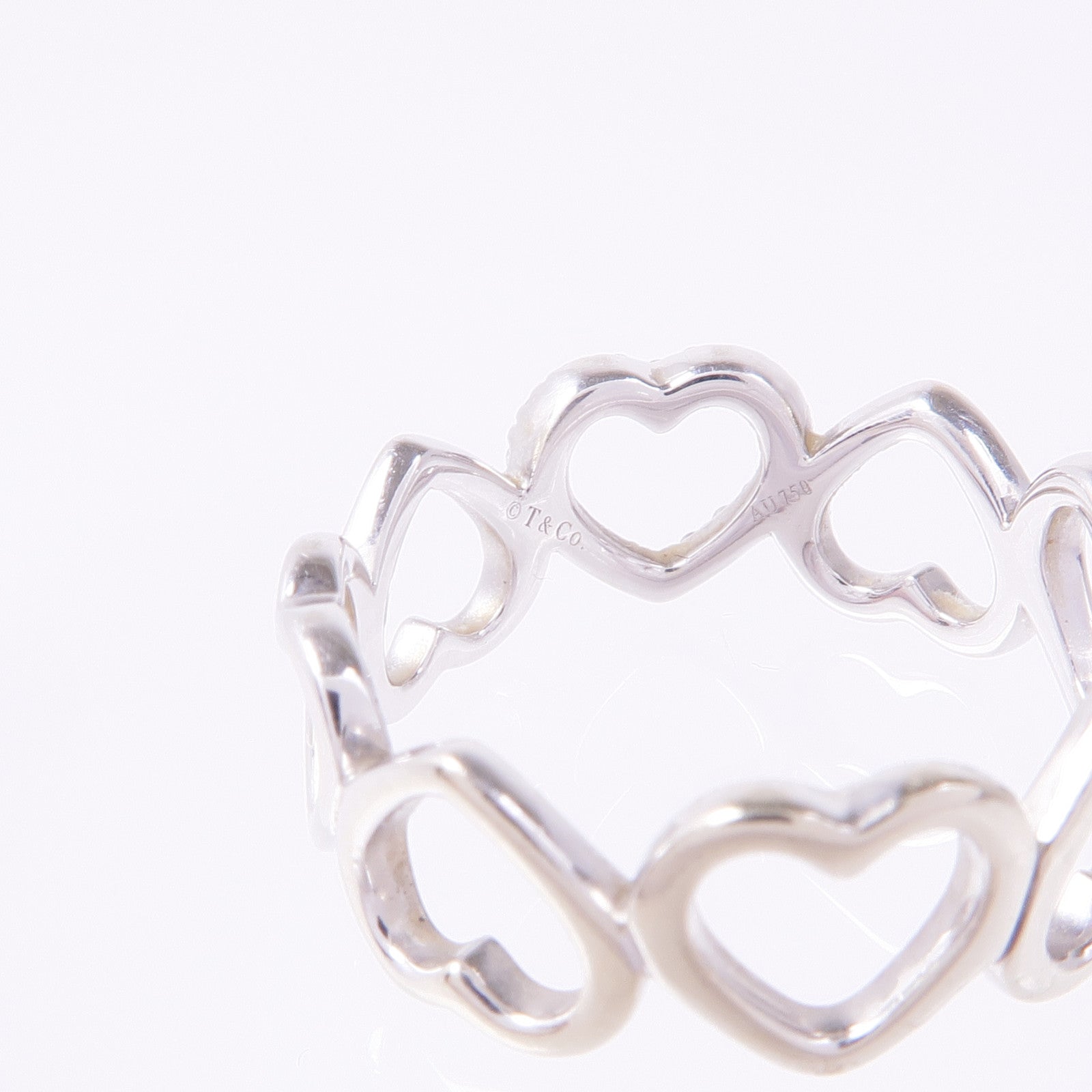 TIFFANY＆CO 18K白金Diamond Ring鑽石戒指US#6