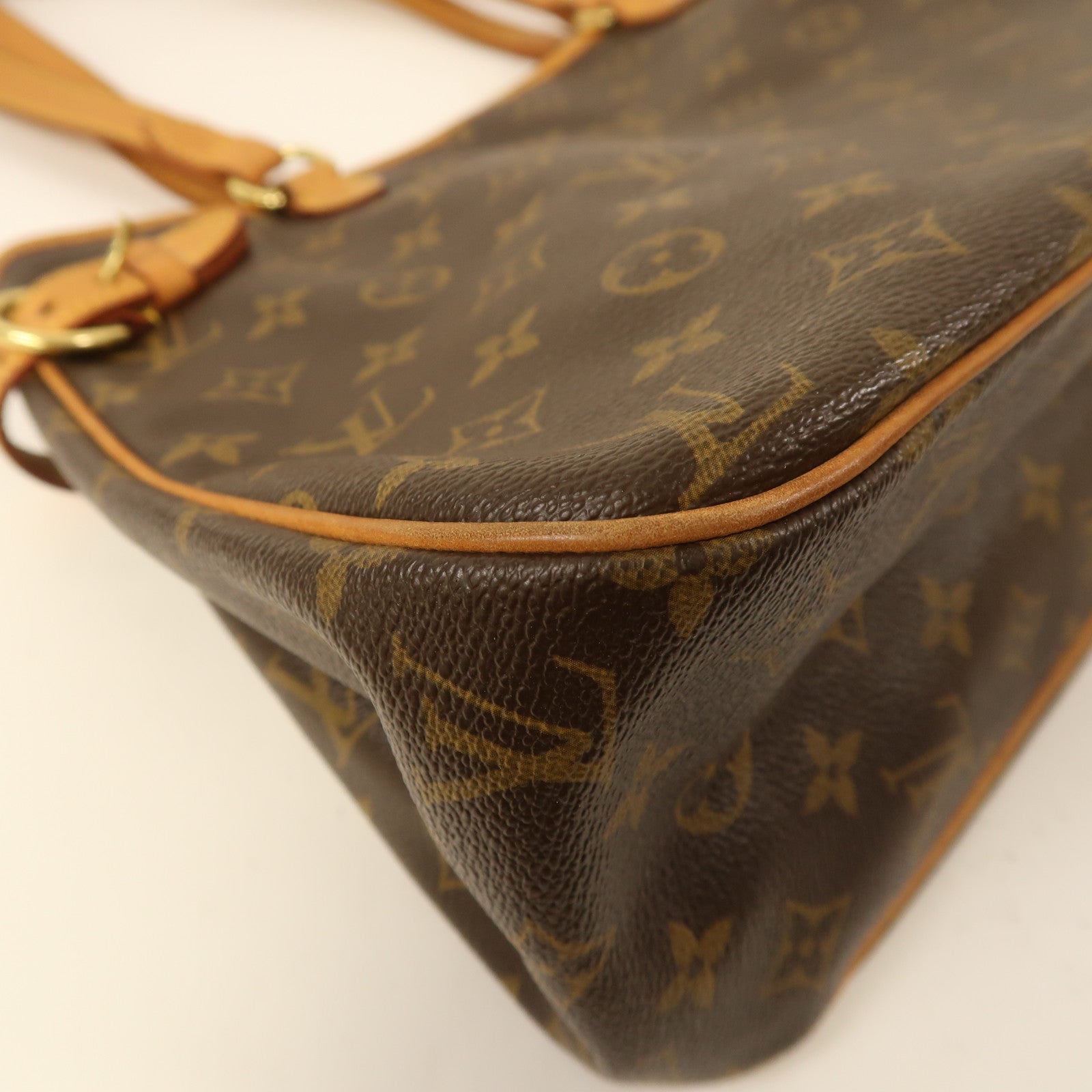 LOUIS VUITTON Monogram Batignolles Horizontal金扣肩背袋棕色