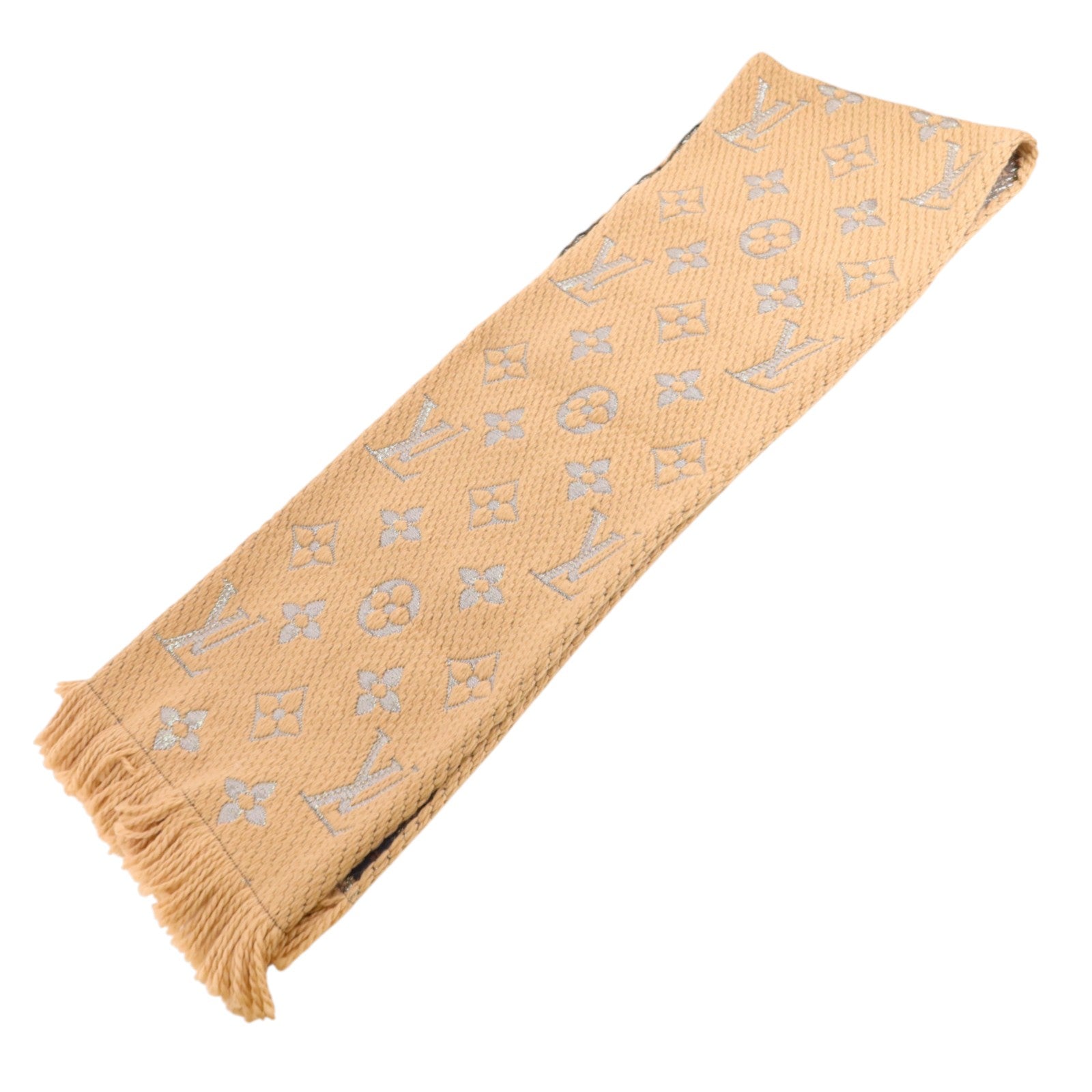 LOUIS VUITTON 羊毛/絲質Echarpe Logomania Shine Scar圍巾