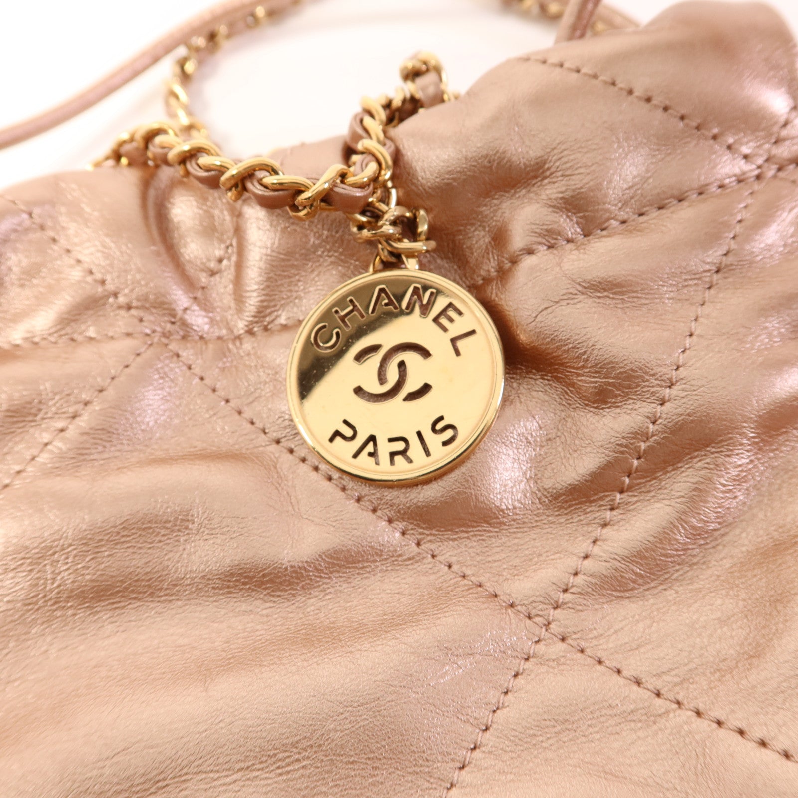 CHANEL 牛皮皮革Chanel 22 Mini手挽肩背兩用袋