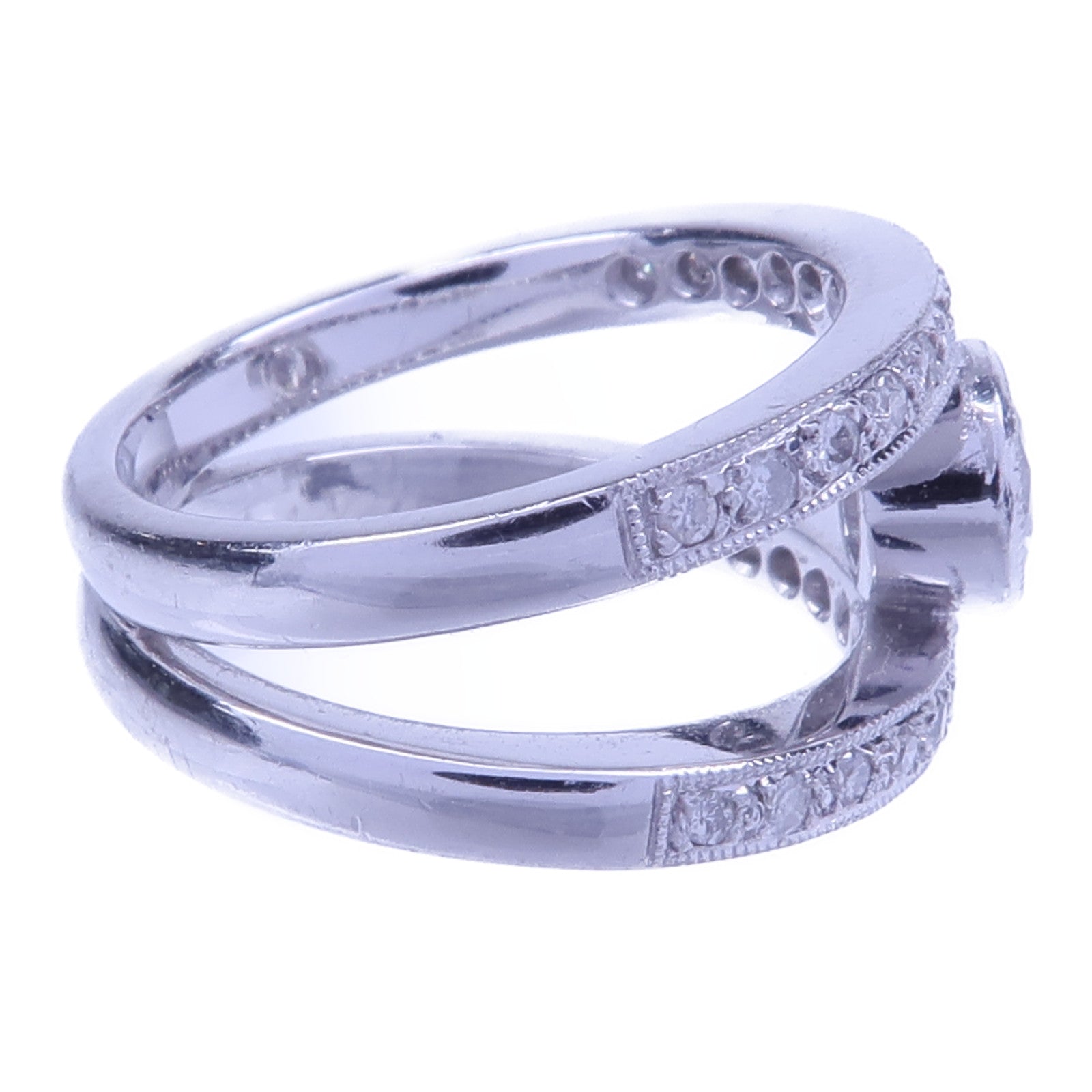 JEWELRY 【激減優惠】18K白金Diamond Ring鑽石戒指US#4.75