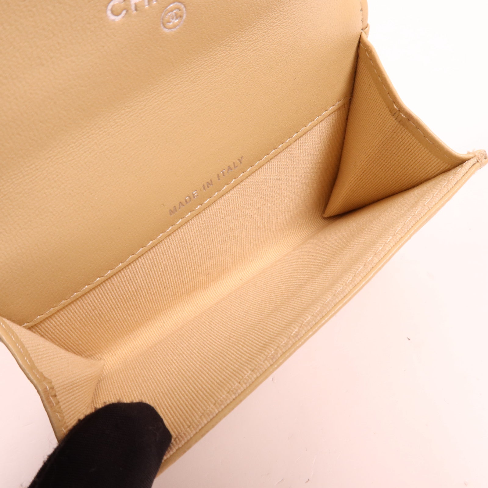 CHANEL 羊皮皮革Card Case銀扣卡片套