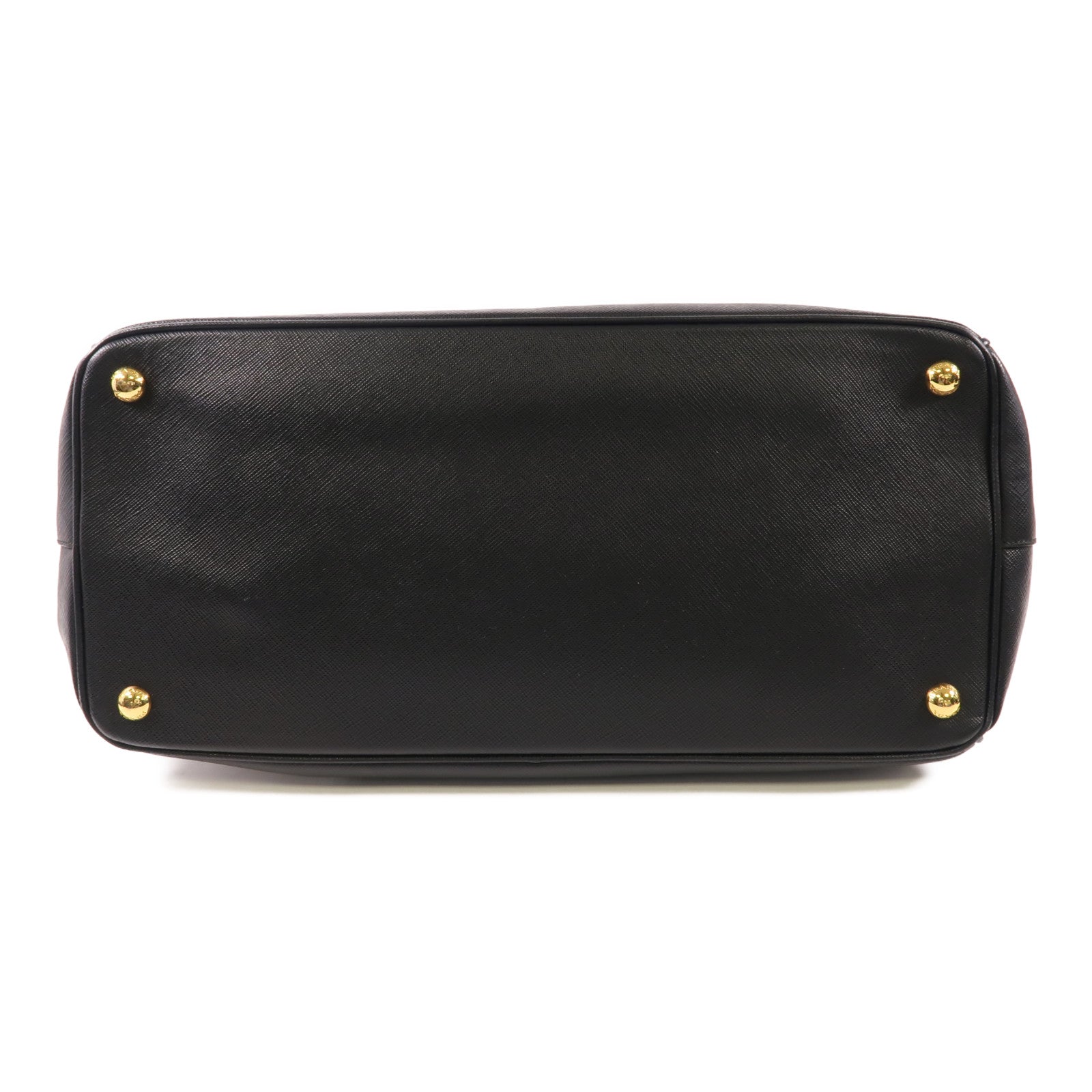 PRADA GHW Galleria 2 Way Shoulder Hand Bag BN1801 Saffiano Leather Black