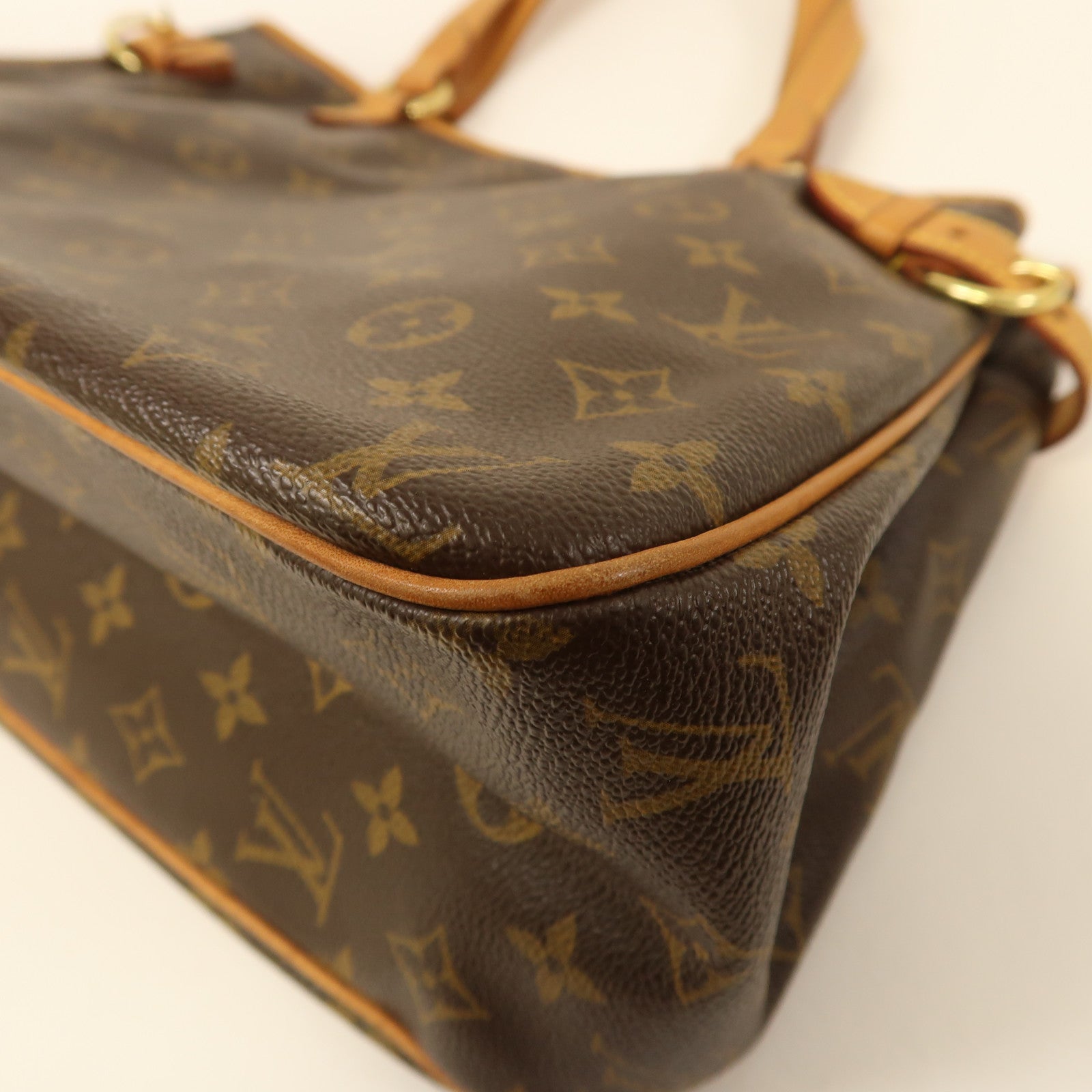 LOUIS VUITTON Monogram Batignolles Horizontal金扣肩背袋棕色
