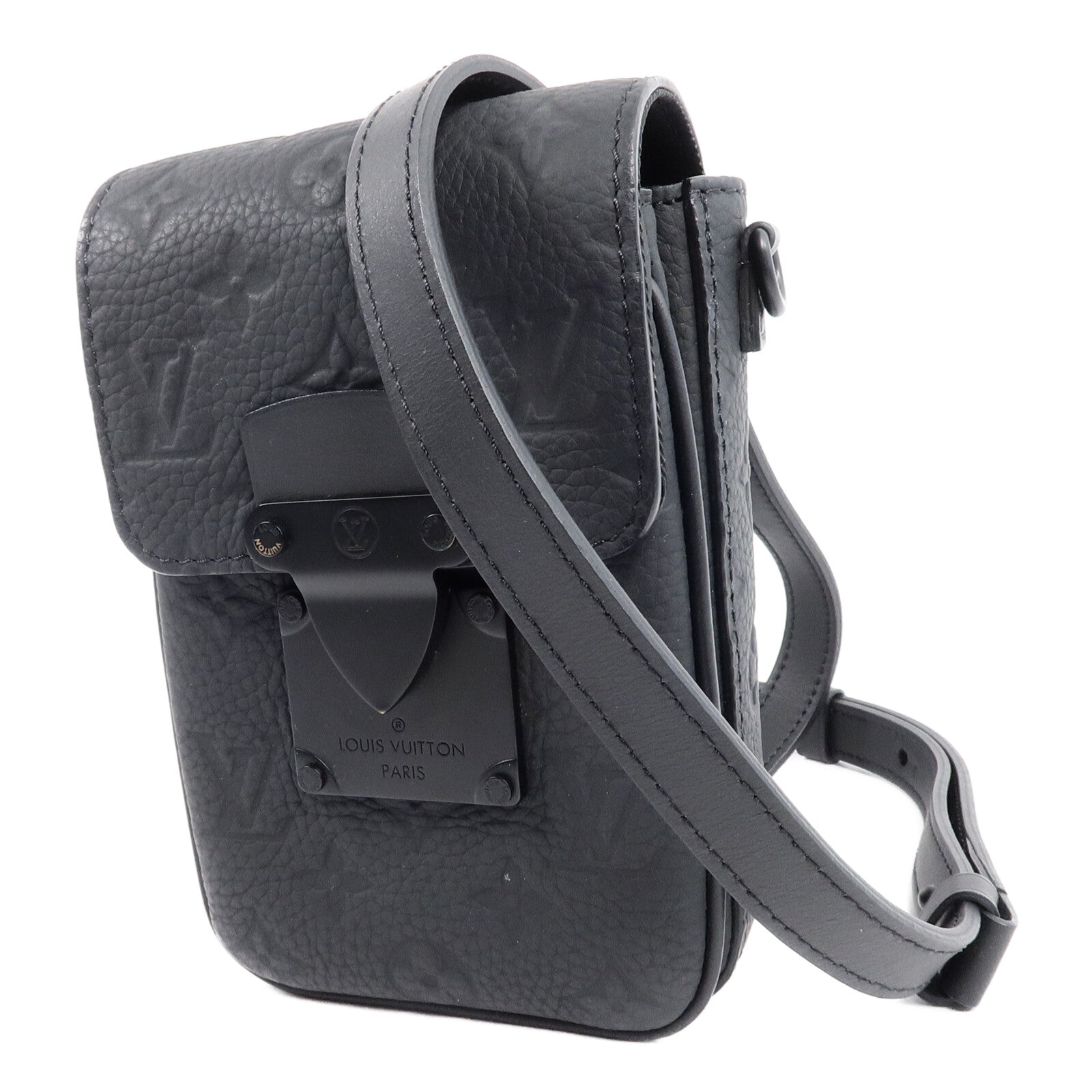 LOUIS VUITTON Monogram Taurillon S-Lock Vertical Wearable肩背袋