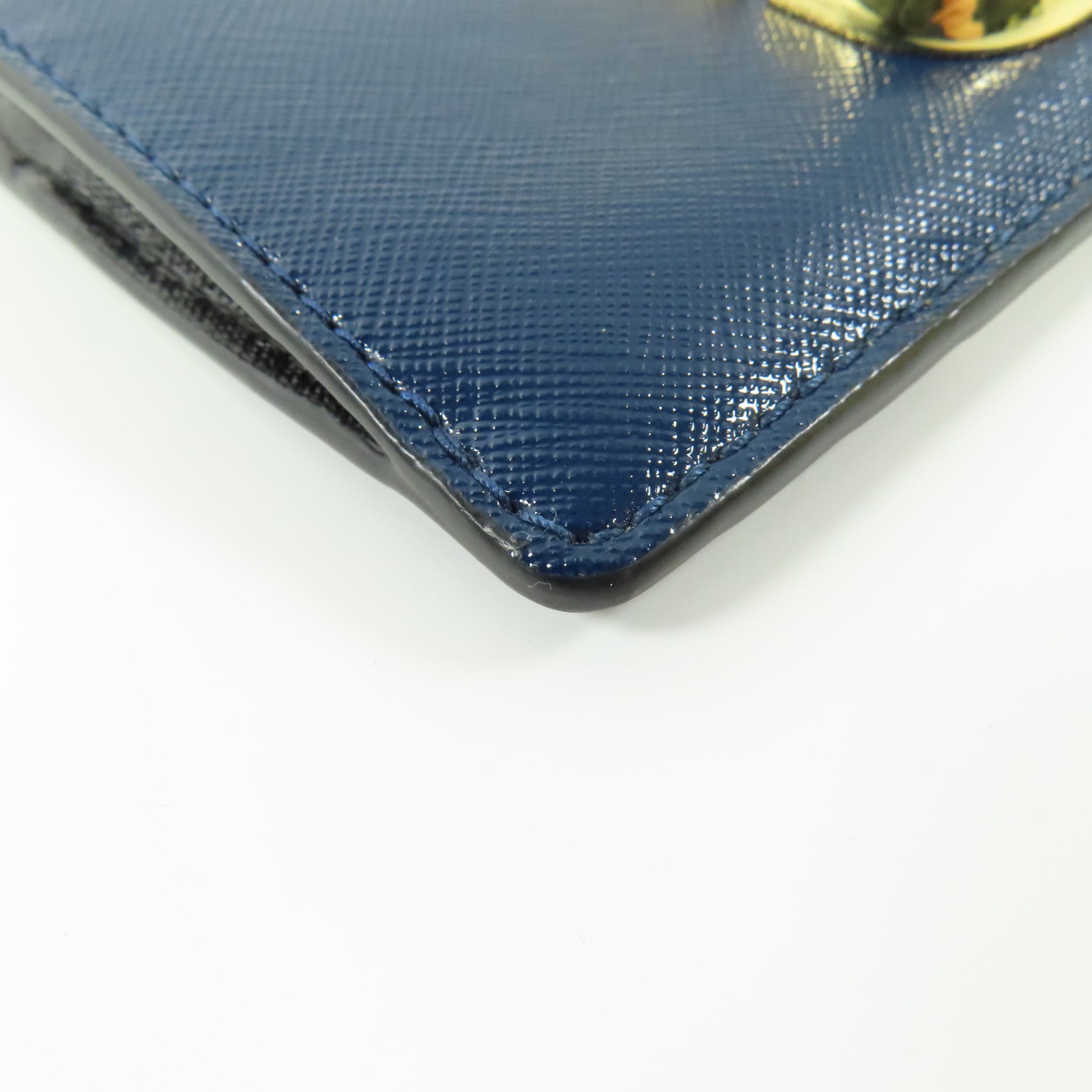 MARC JACOBS 皮革Card Case金扣卡片套藍色/灰色/黑色