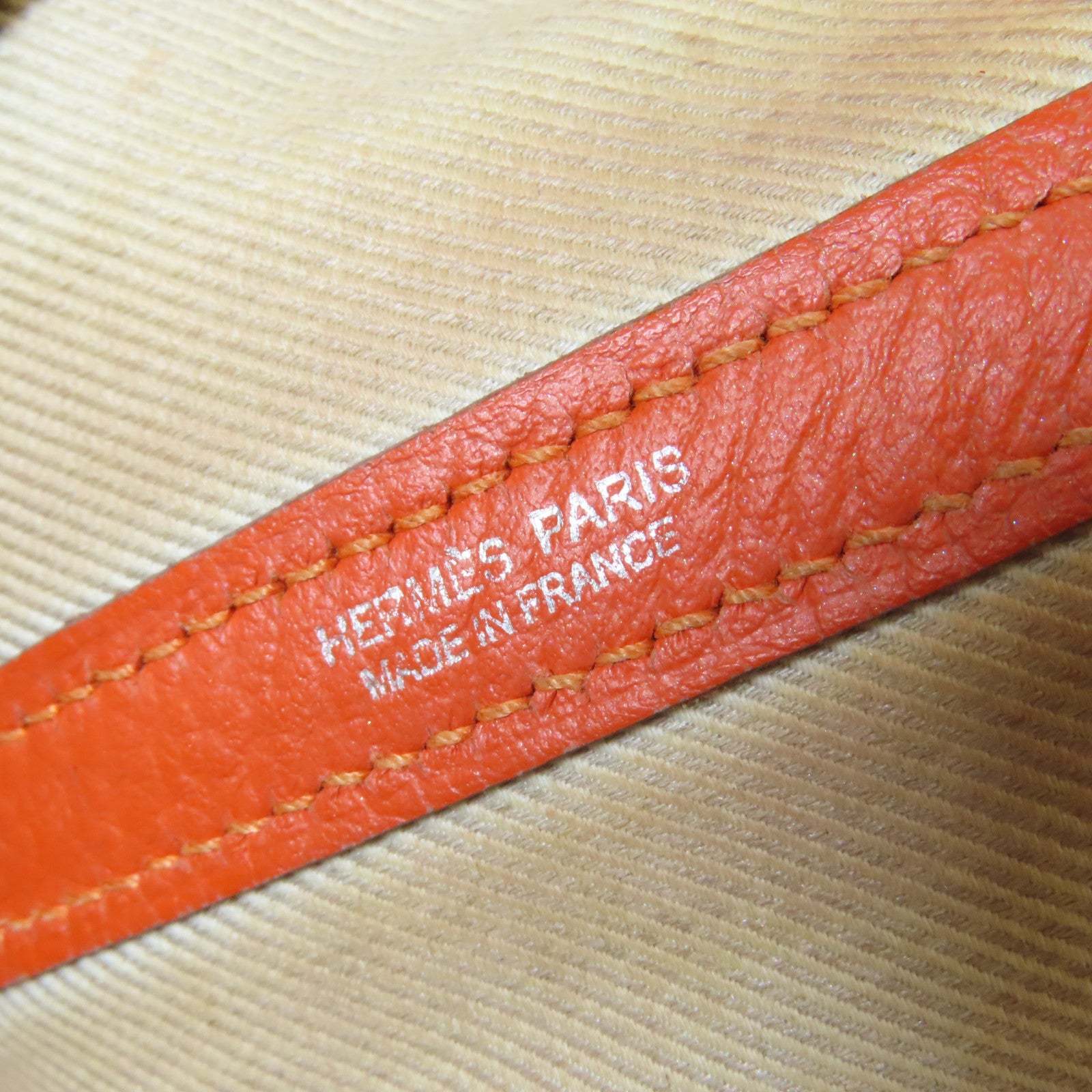 HERMES 【激減優惠】Country皮革Garden Party PM銀扣手挽袋橙色