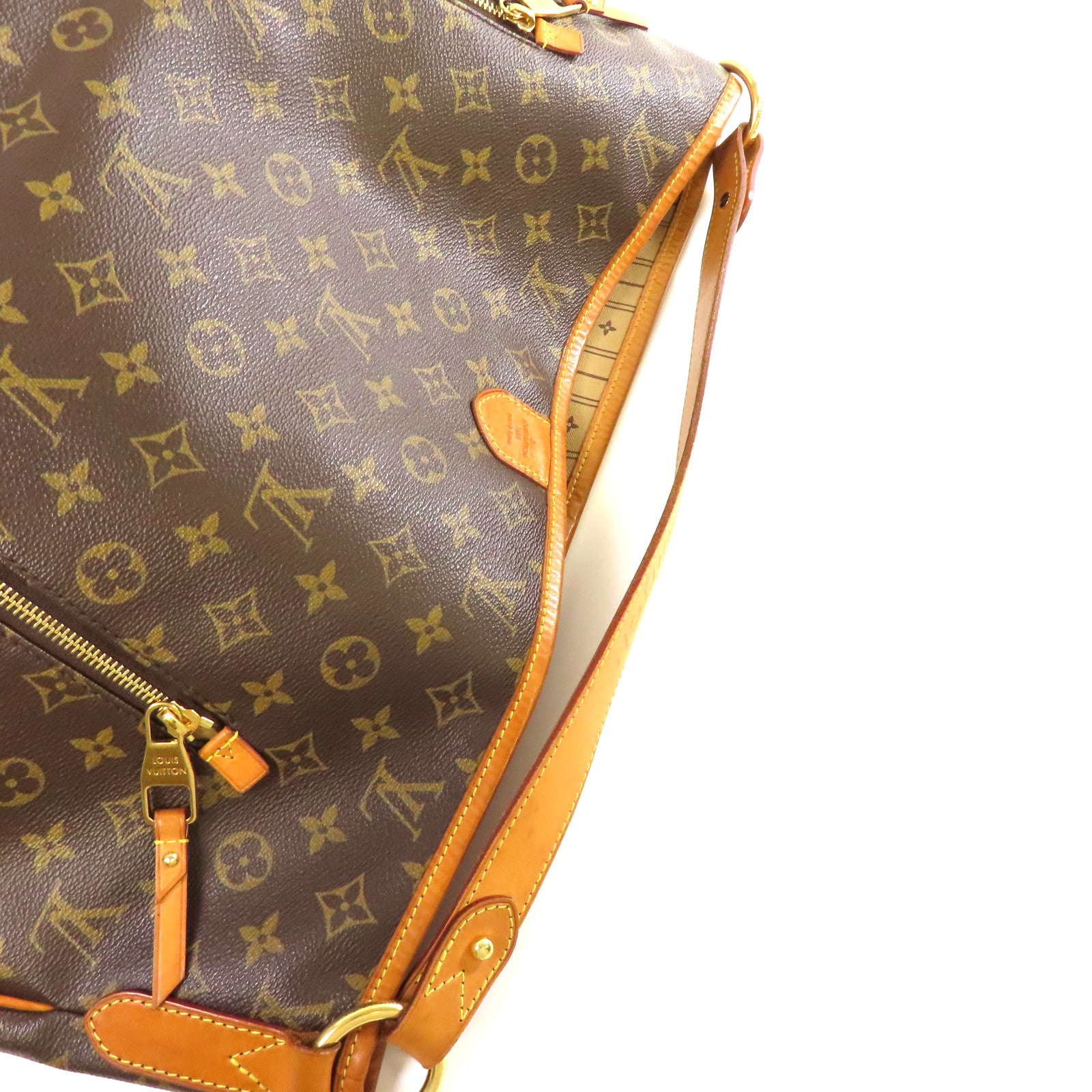 LOUIS VUITTON Monogram Delightful GM Tote Shoulder Bag金扣肩背袋啡色