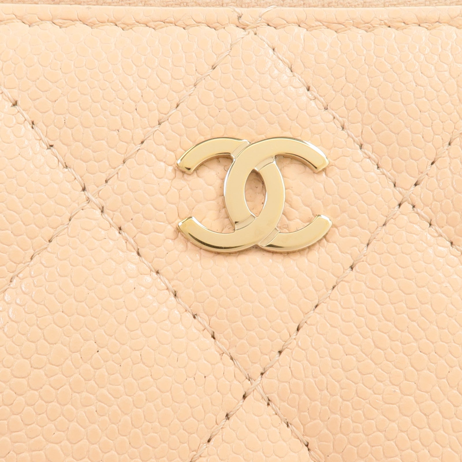 CHANEL 牛皮皮革Zipper Compact Wallet錢包