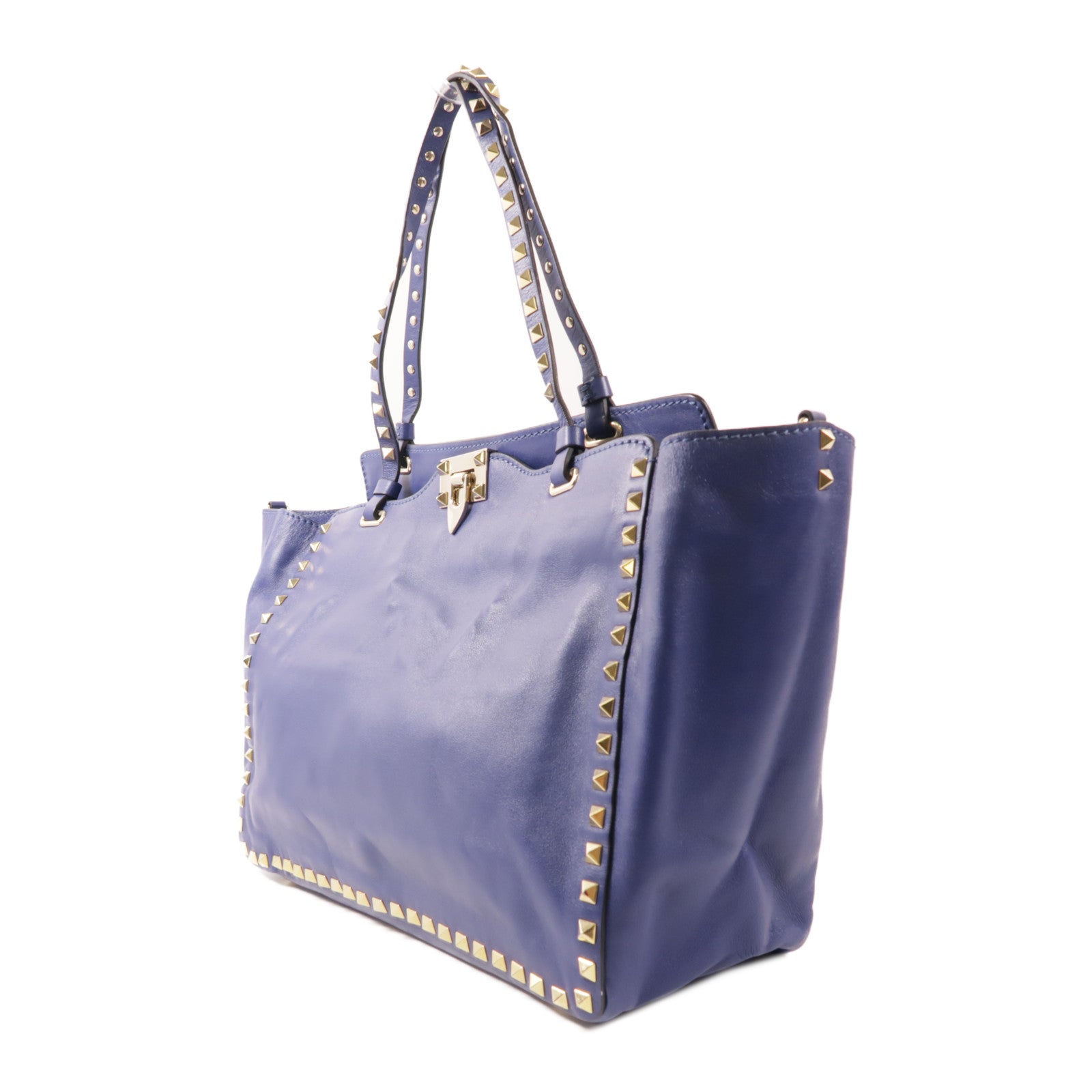 Valentino 【激減優惠】牛皮皮革Tote Bag金扣肩背袋