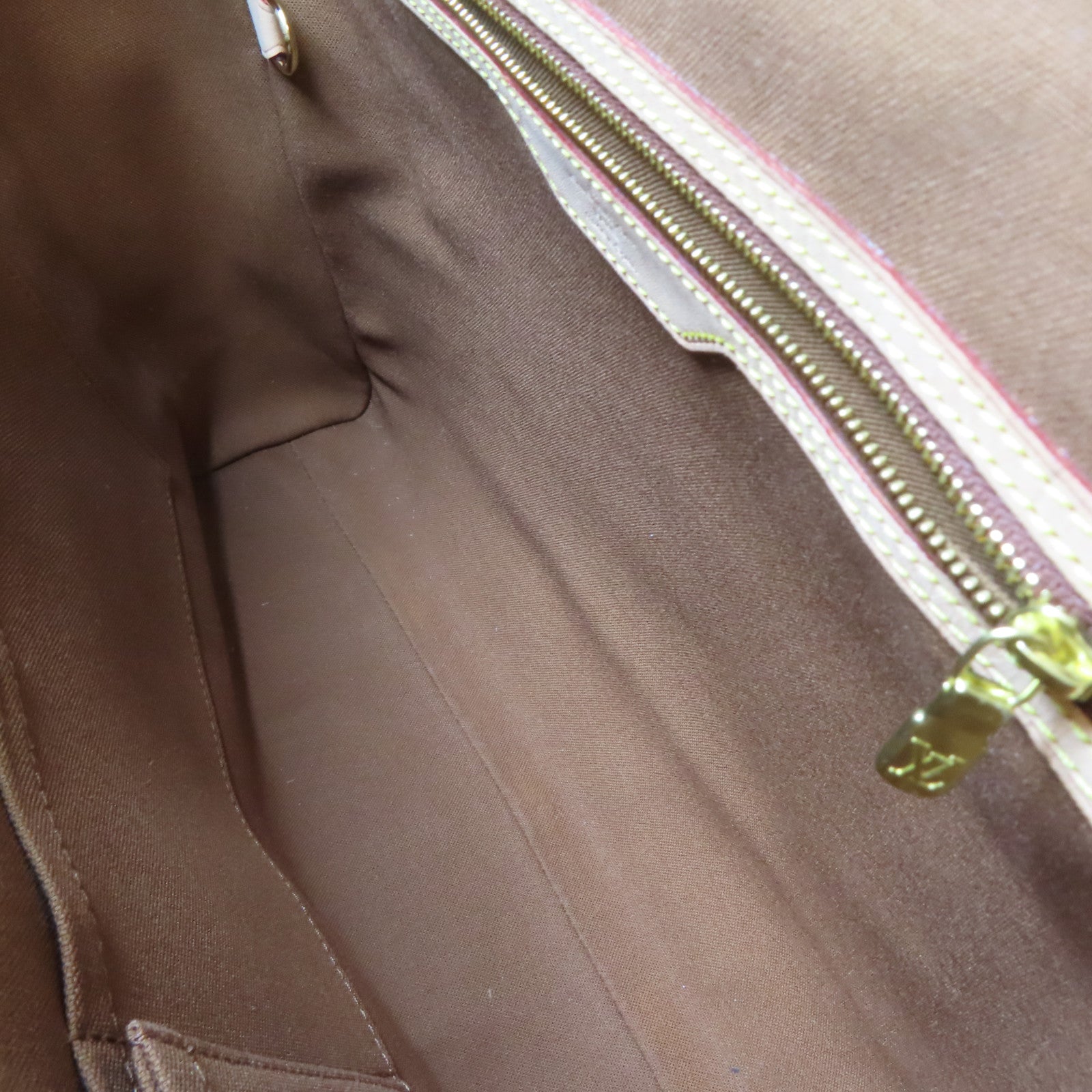 LOUIS VUITTON Monogram Abbesses MM金扣肩背袋啡色