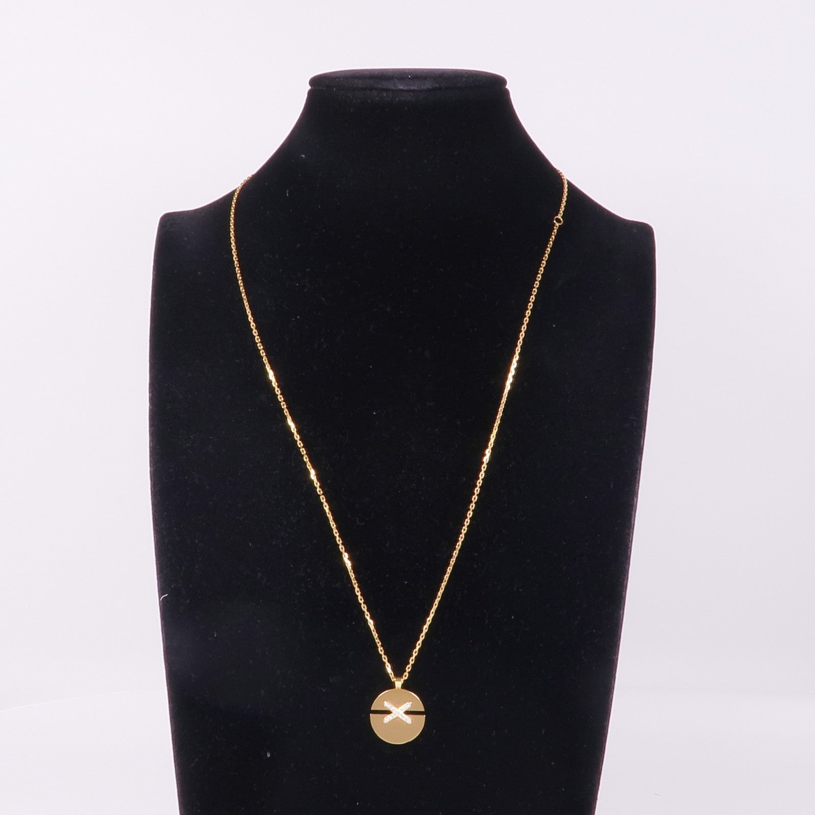 Chaumet 18K玫瑰金Jeux De Liens Harmony鑽石項鍊