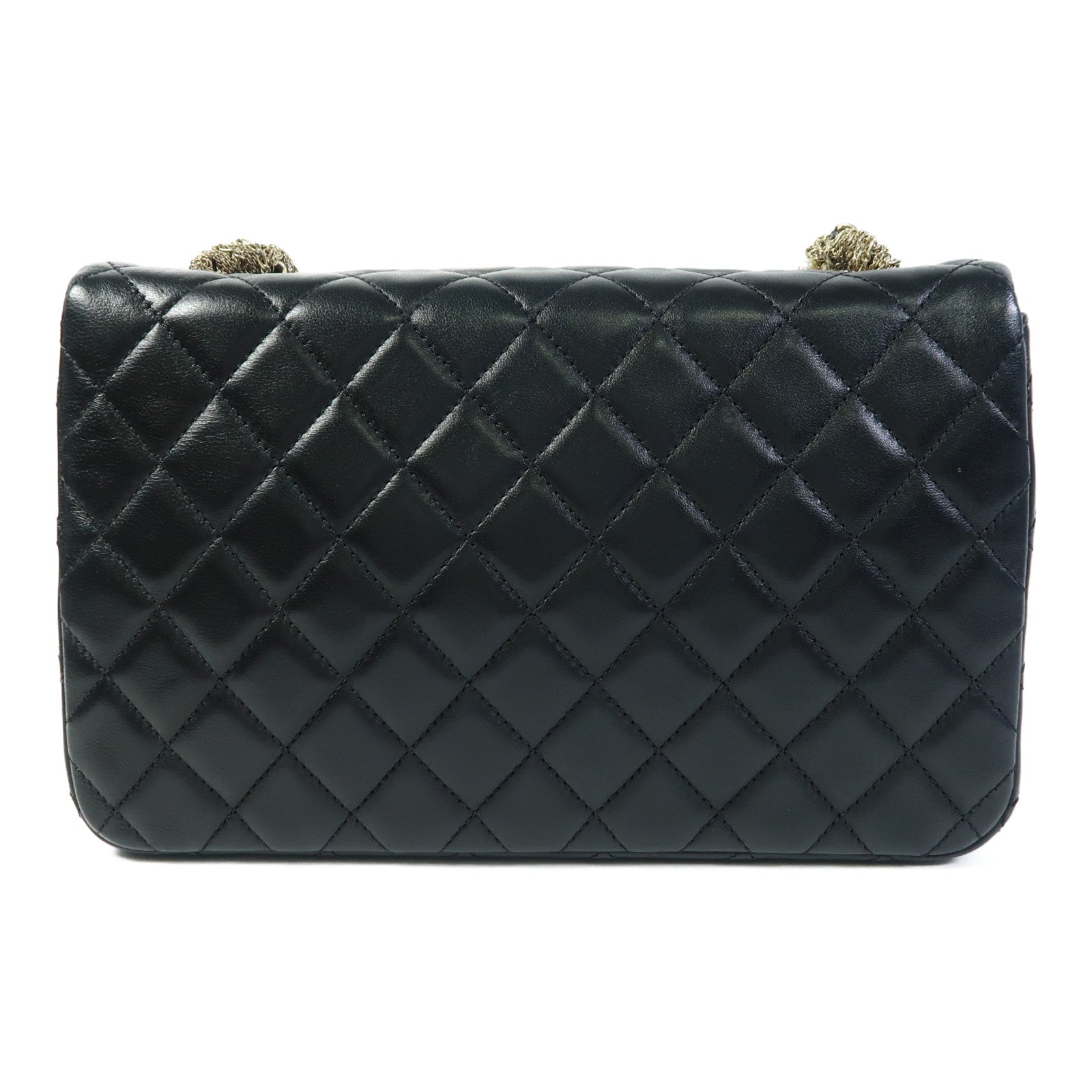 CHANEL 羊皮皮革Chain Shoulder Bag金扣鏈帶肩背袋