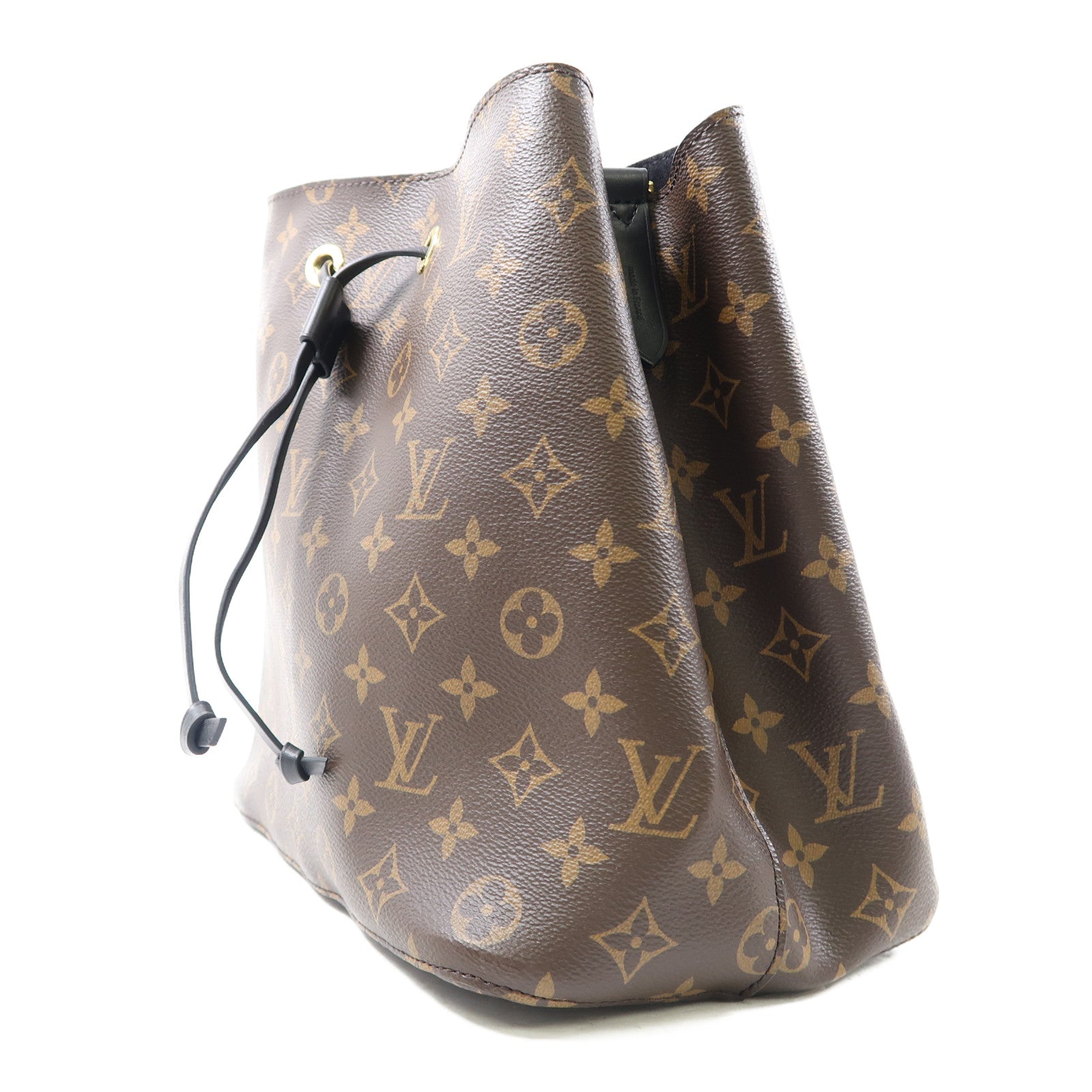 LOUIS VUITTON Monogram Neo Noe MM金扣肩背袋棕色