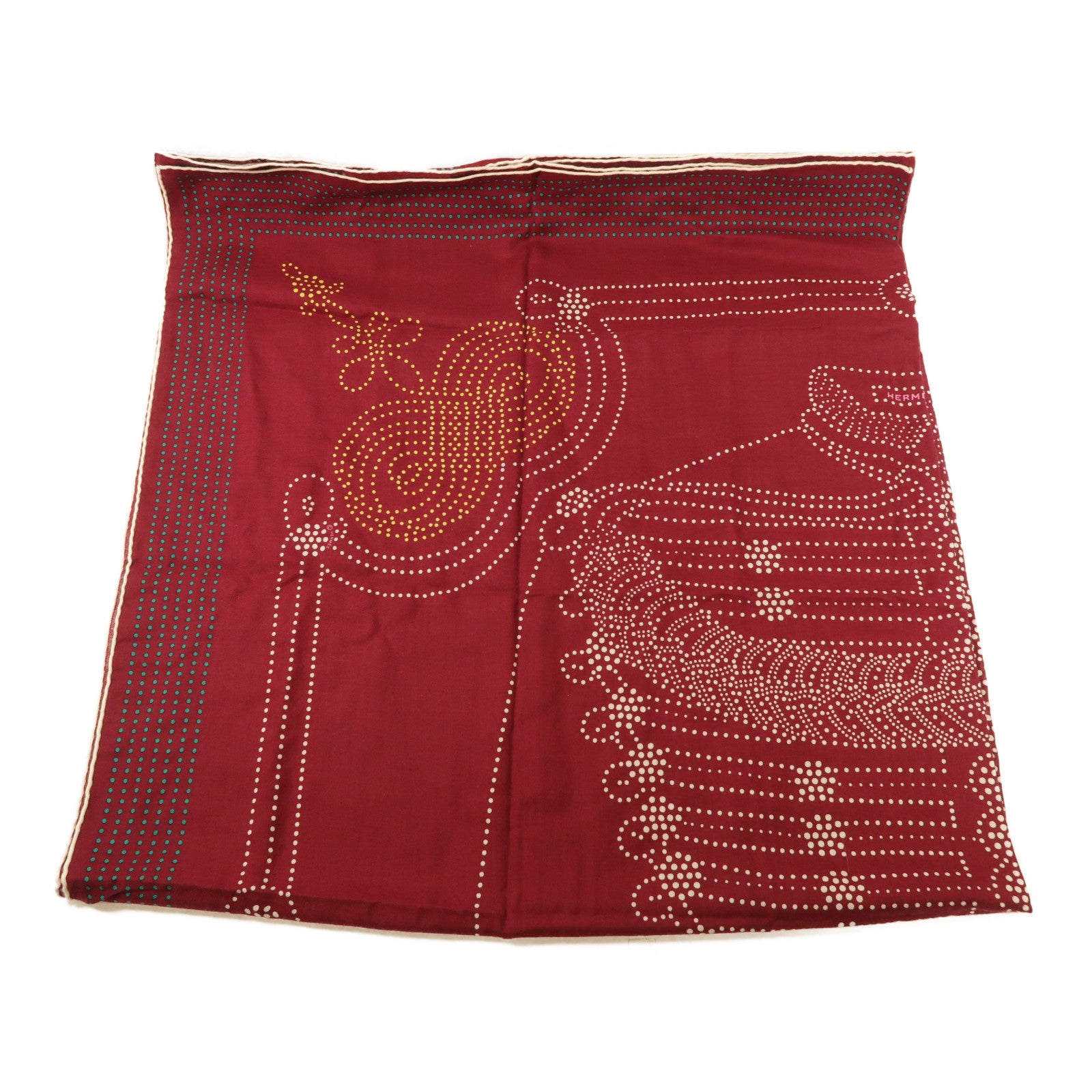 HERMES 羊毛/絲質Scarf圍巾