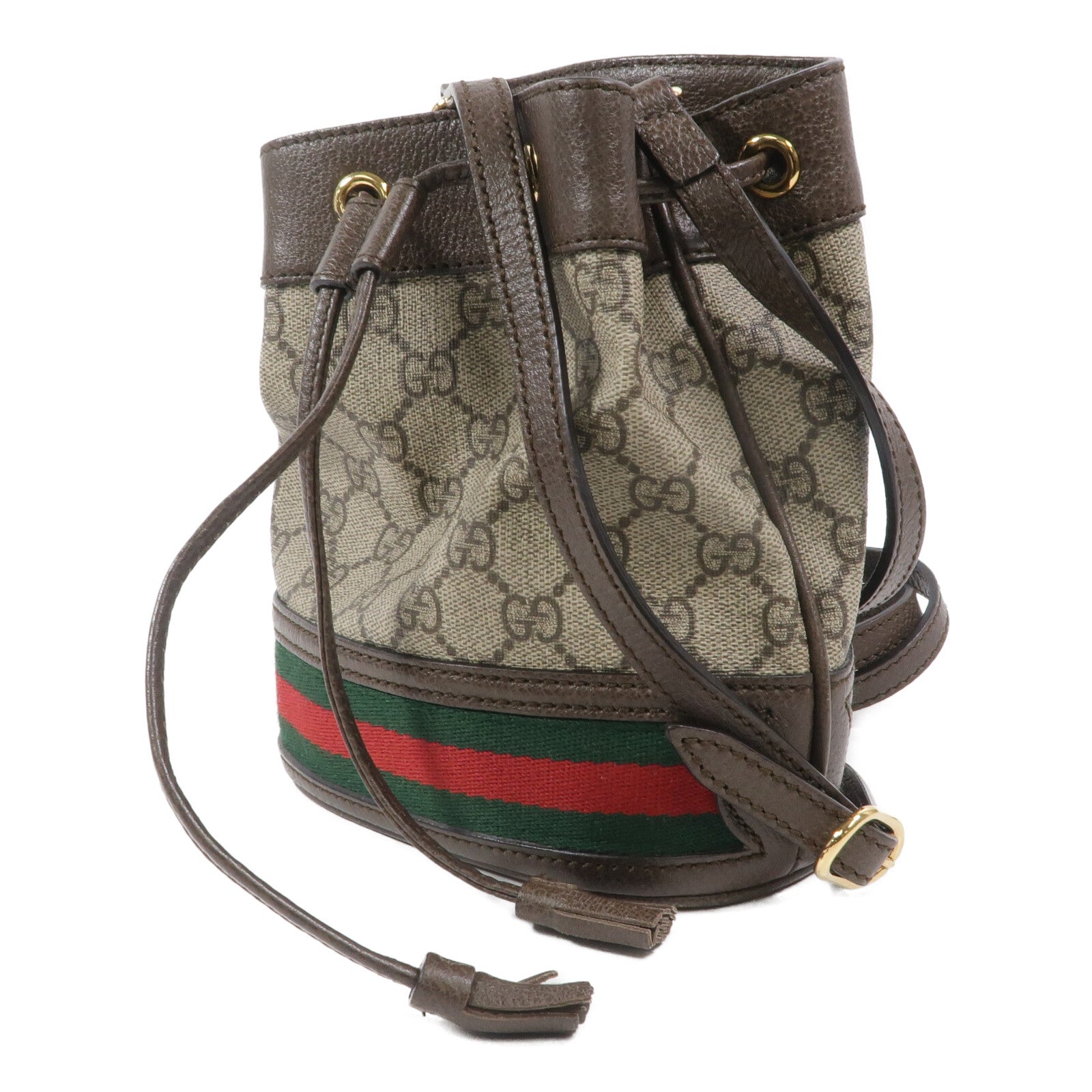 GUCCI 塗層帆布Ophidia Mini Bucket肩背袋