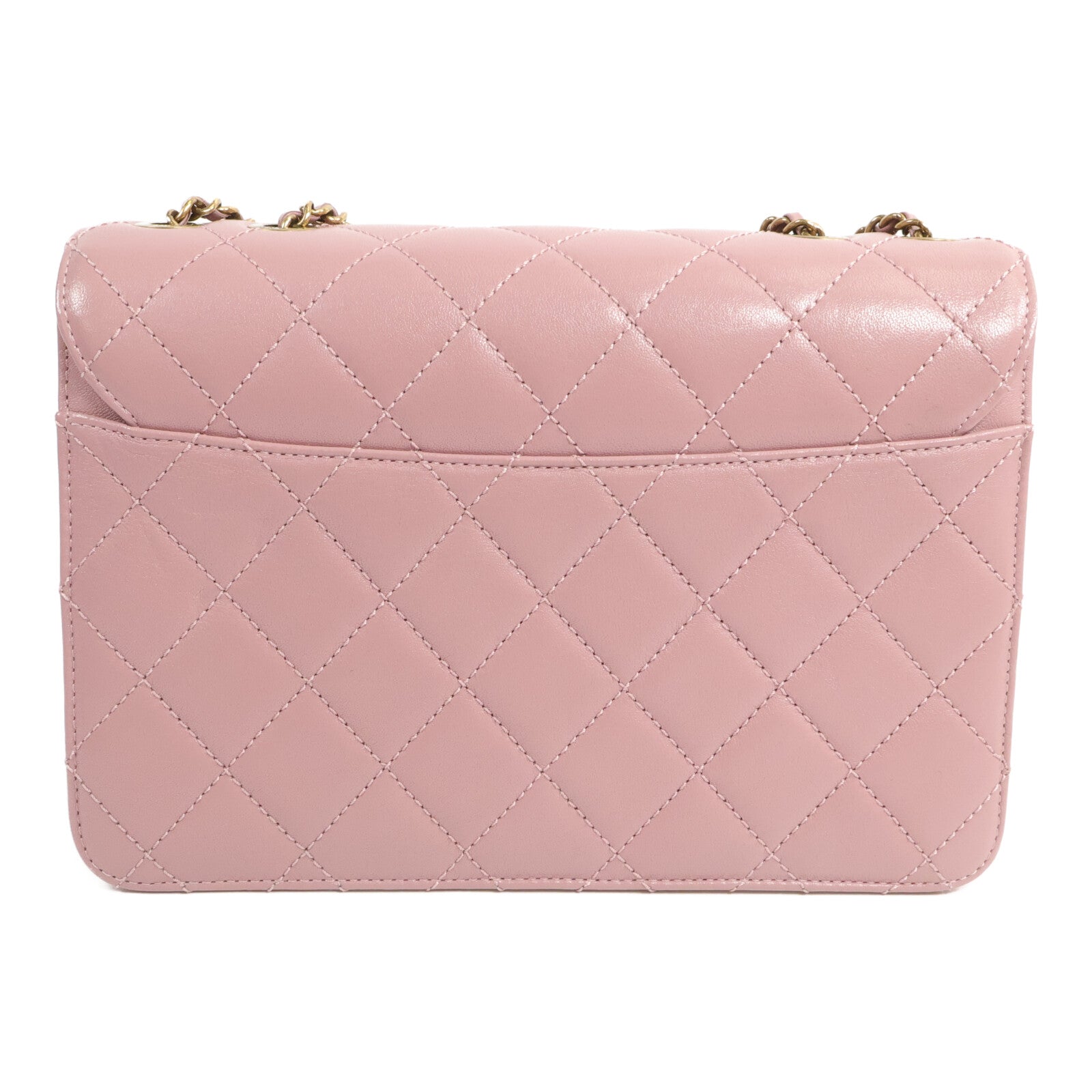 CHANEL 牛皮皮革Beauty Lock Flap Bag鏈帶肩背袋