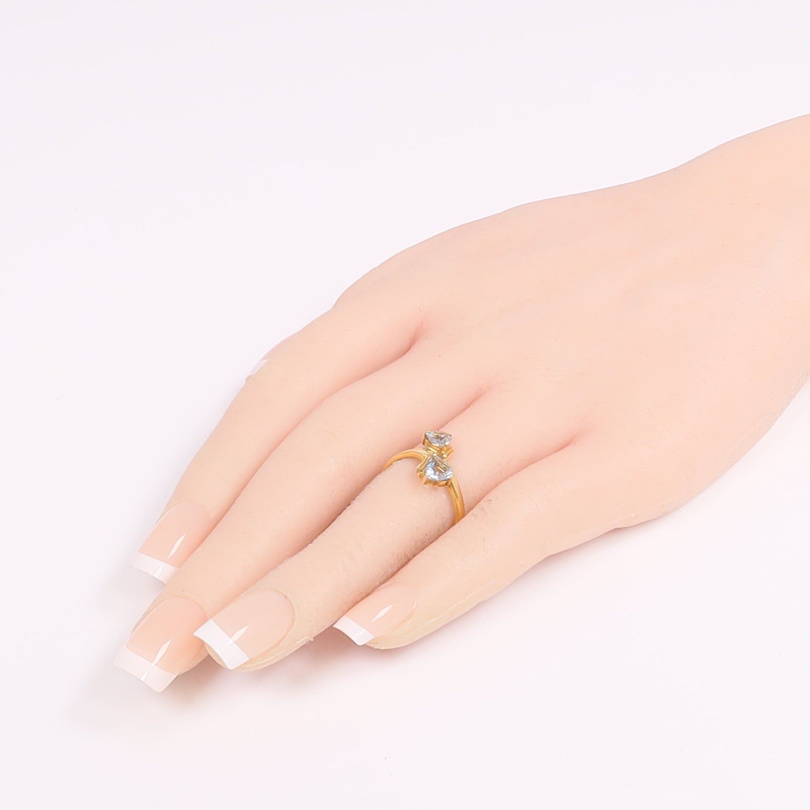 JEWELRY 【激減優惠】18K黃金Aquamarine Ring藍晶戒指US#6.5