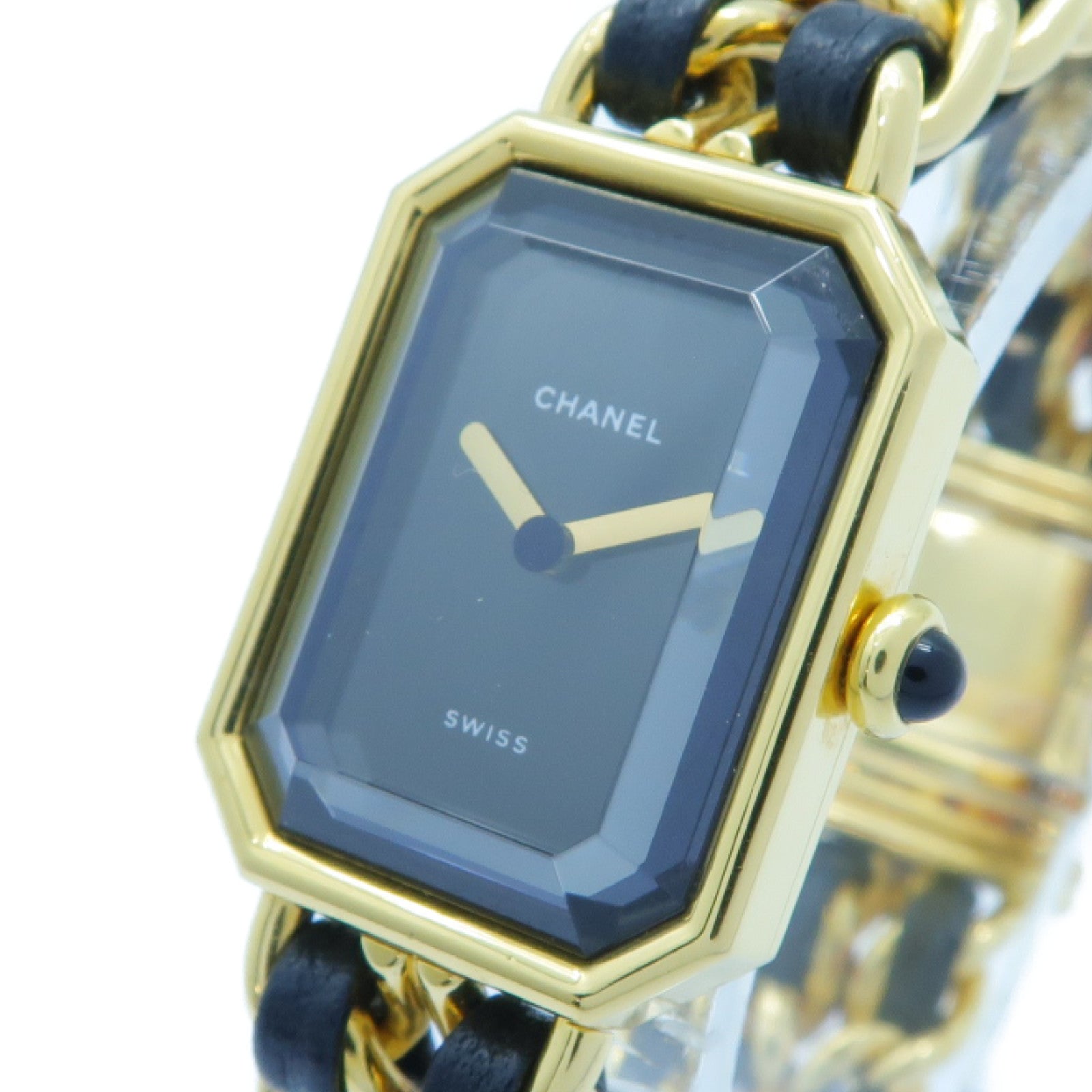 CHANEL Premiere M鍍金手錶石英機芯黑色