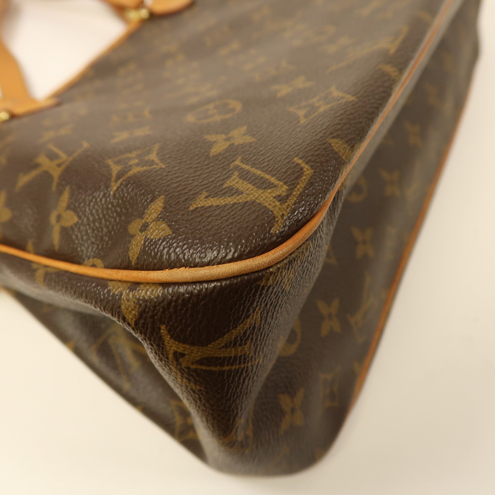 LOUIS VUITTON Monogram Batignolles Horizontal金扣肩背袋棕色