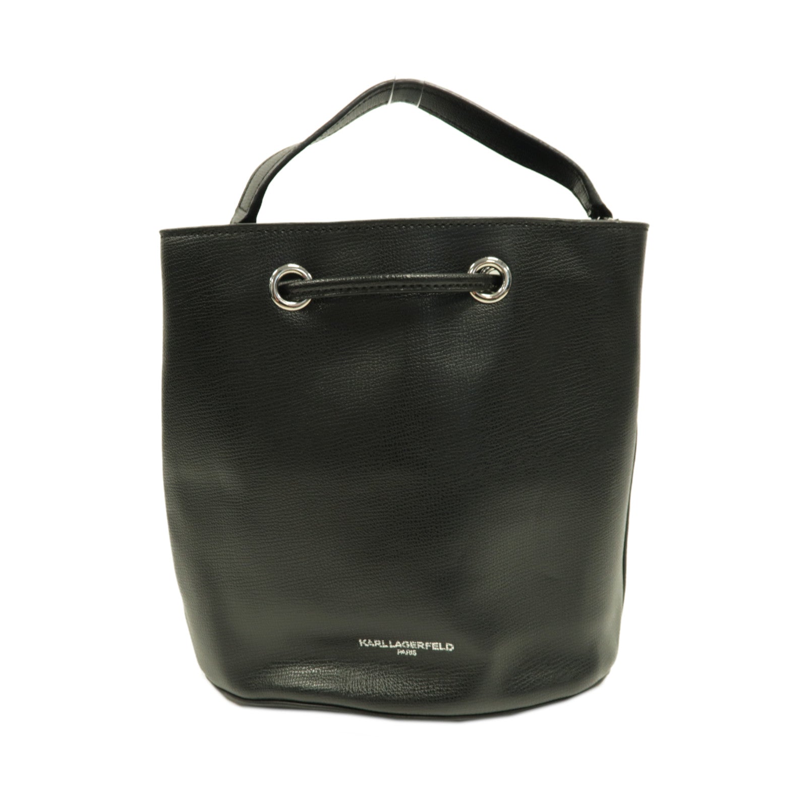 SELECTION 牛皮皮革2 Way Shoulder Bag銀扣手挽肩背兩用袋黑色