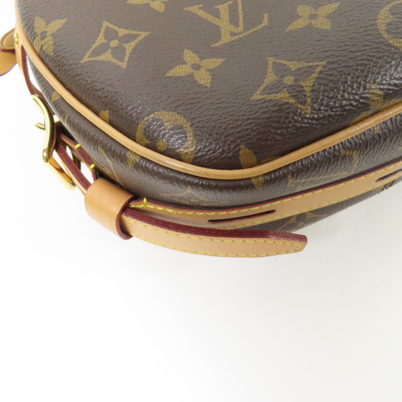 LOUIS VUITTON Monogram Chapeau Souple MM金扣肩背袋棕色