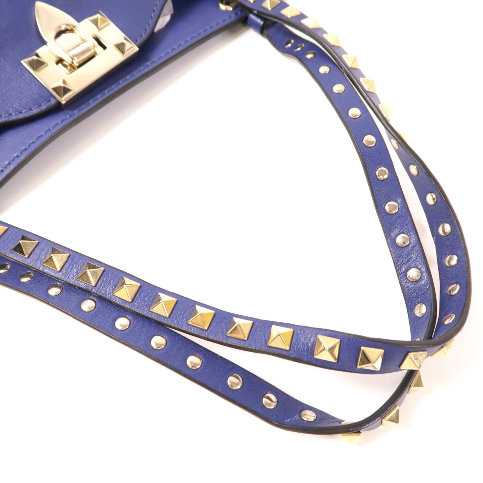 Valentino 牛皮皮革Tote Bag金扣肩背袋