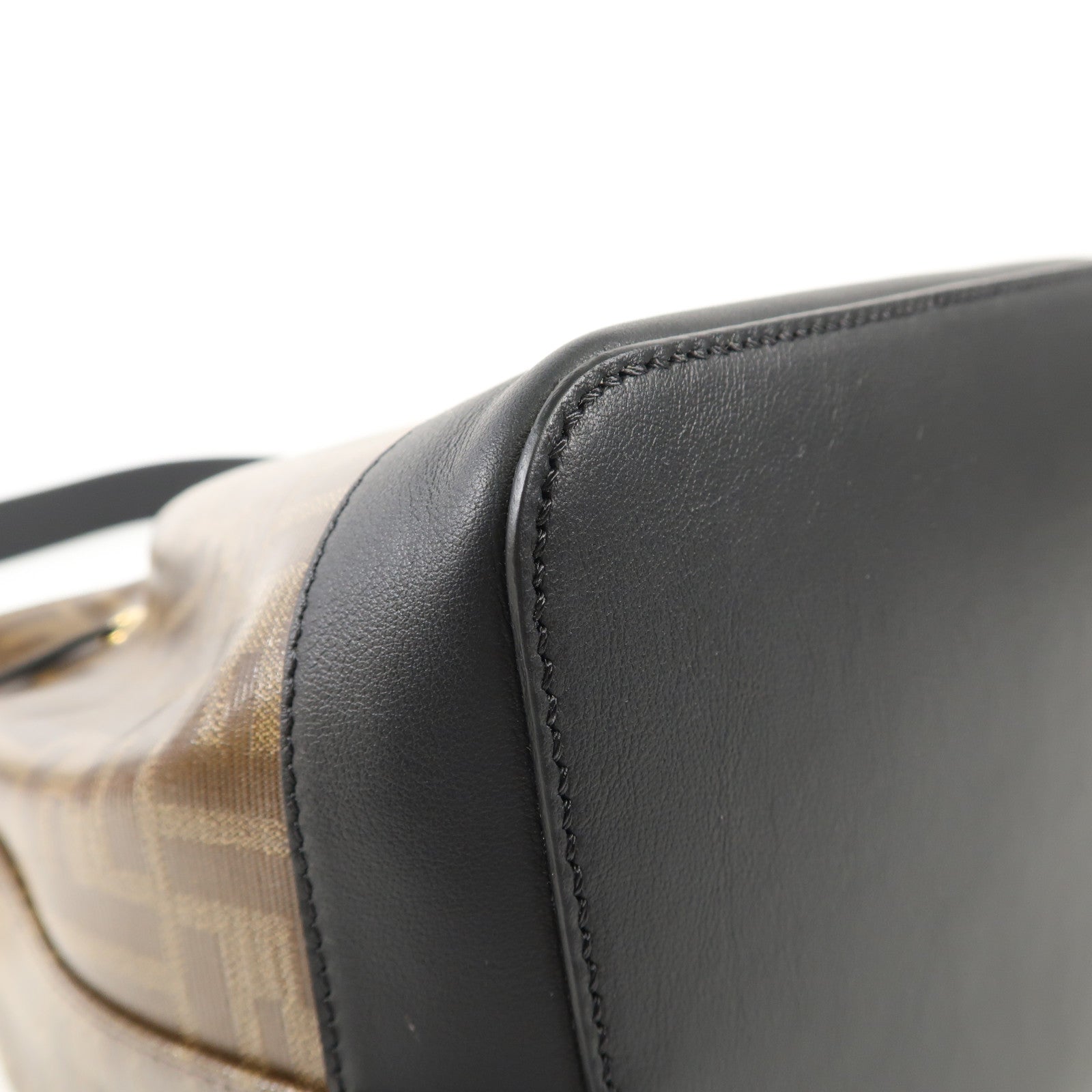 FENDI 塗層帆布MON TRESOR金扣肩背袋