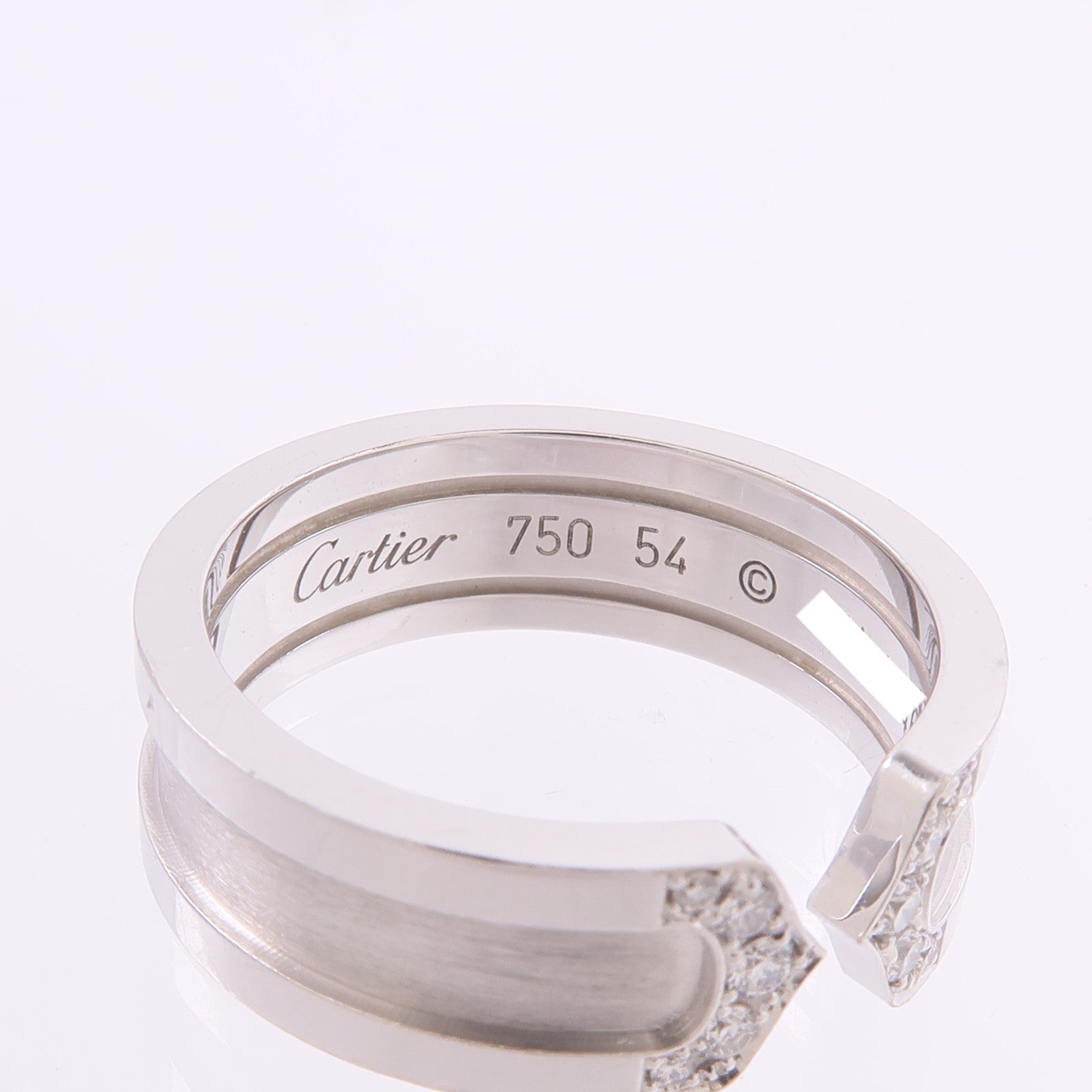 CARTIER 18K白金C2 Ring鑽石戒指