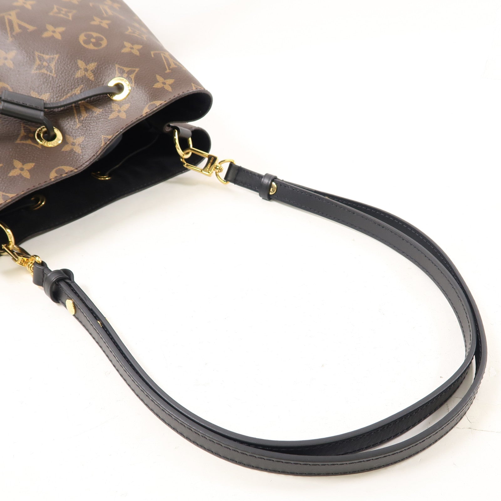 LOUIS VUITTON Monogram Neo Noe MM金扣肩背袋棕色