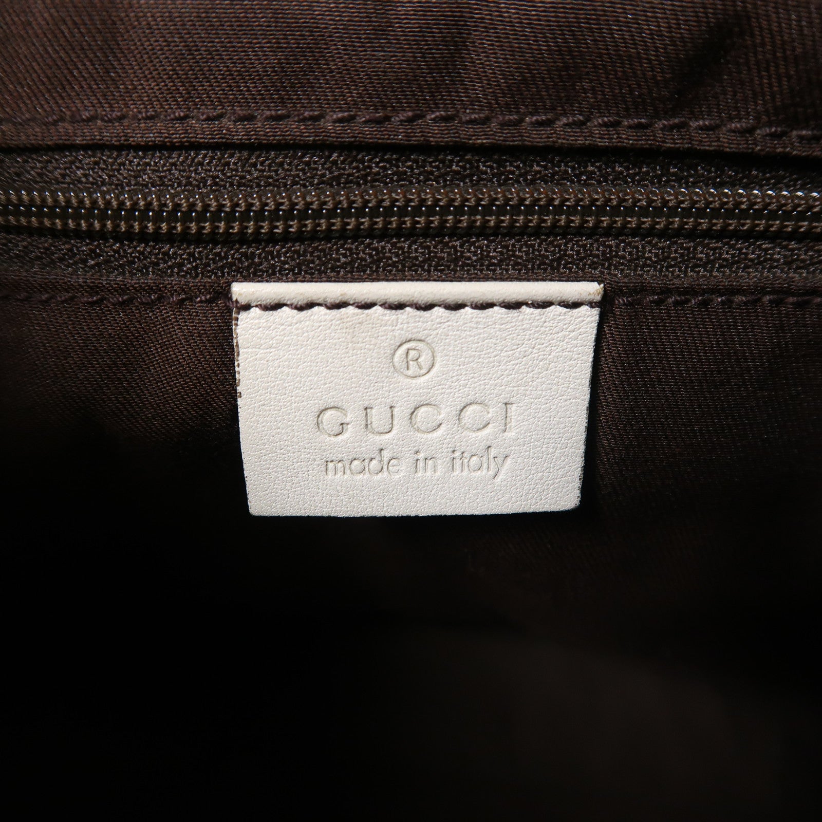 GUCCI 帆布Shoulder Bag金扣肩背袋棕色/米色