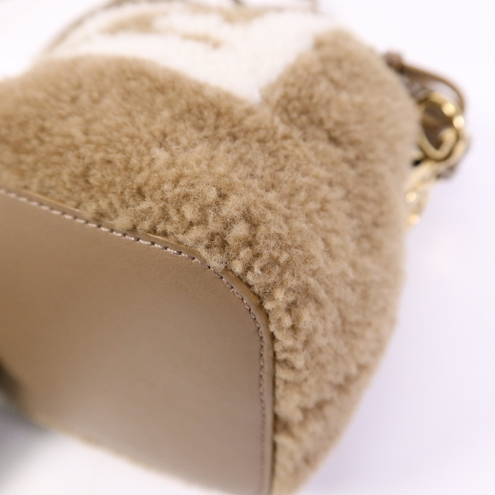 FENDI 羊毛Mini Mon Tresor手挽肩背兩用袋
