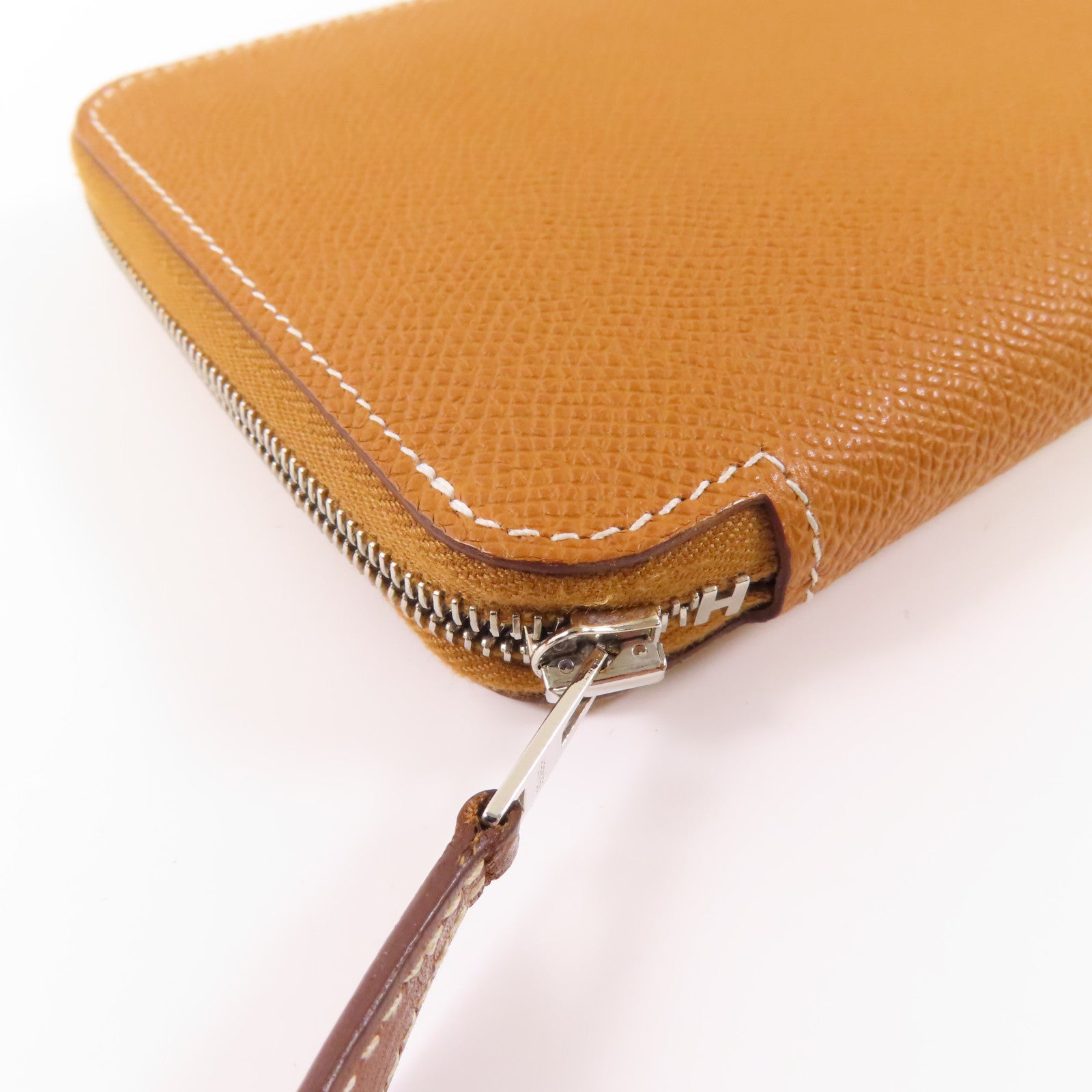 HERMES 【激減優惠】Epsom皮革Silk'In Long Wallet銀扣長錢包Gold