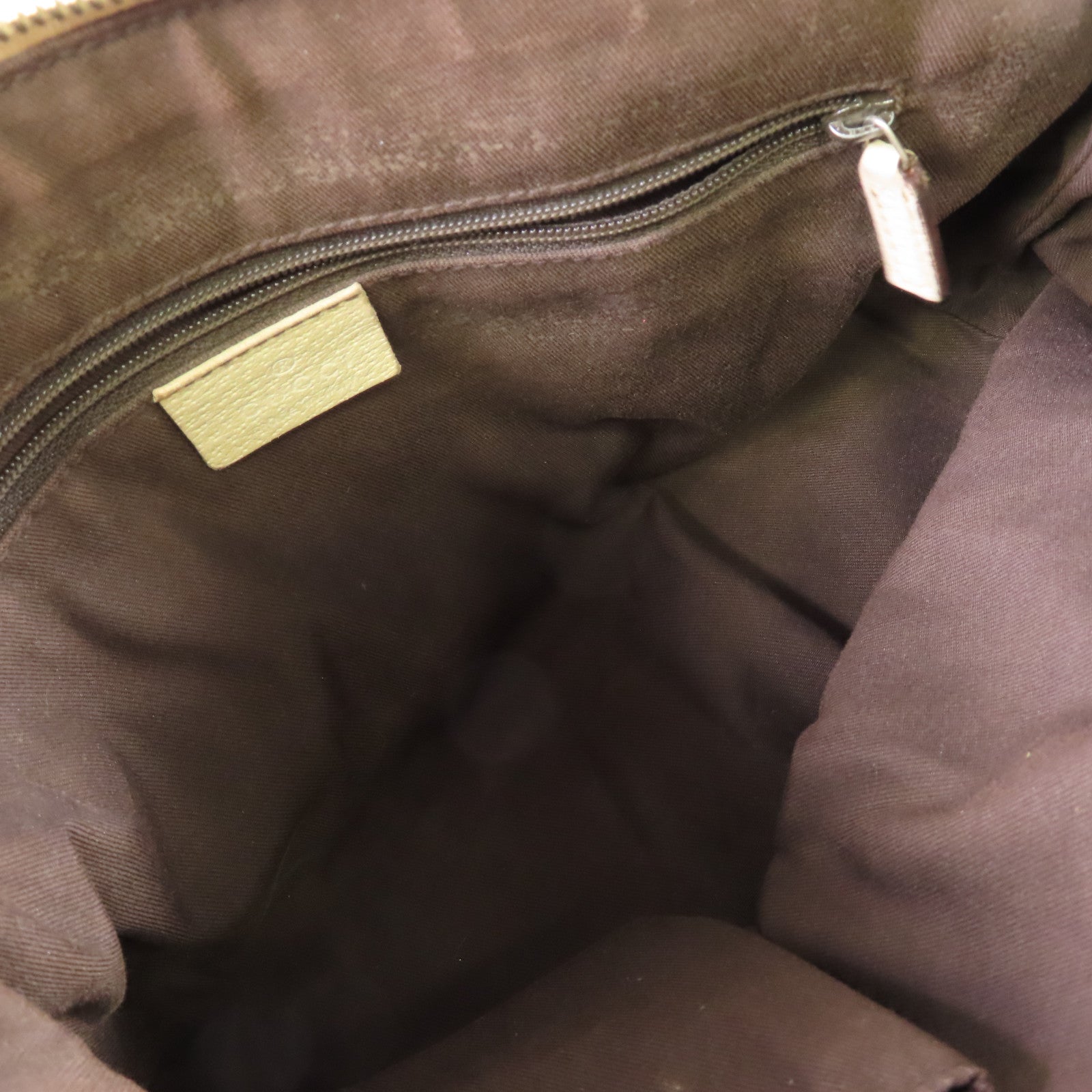 GUCCI GG帆布Shoulder Bag金扣肩背袋啡色/白色