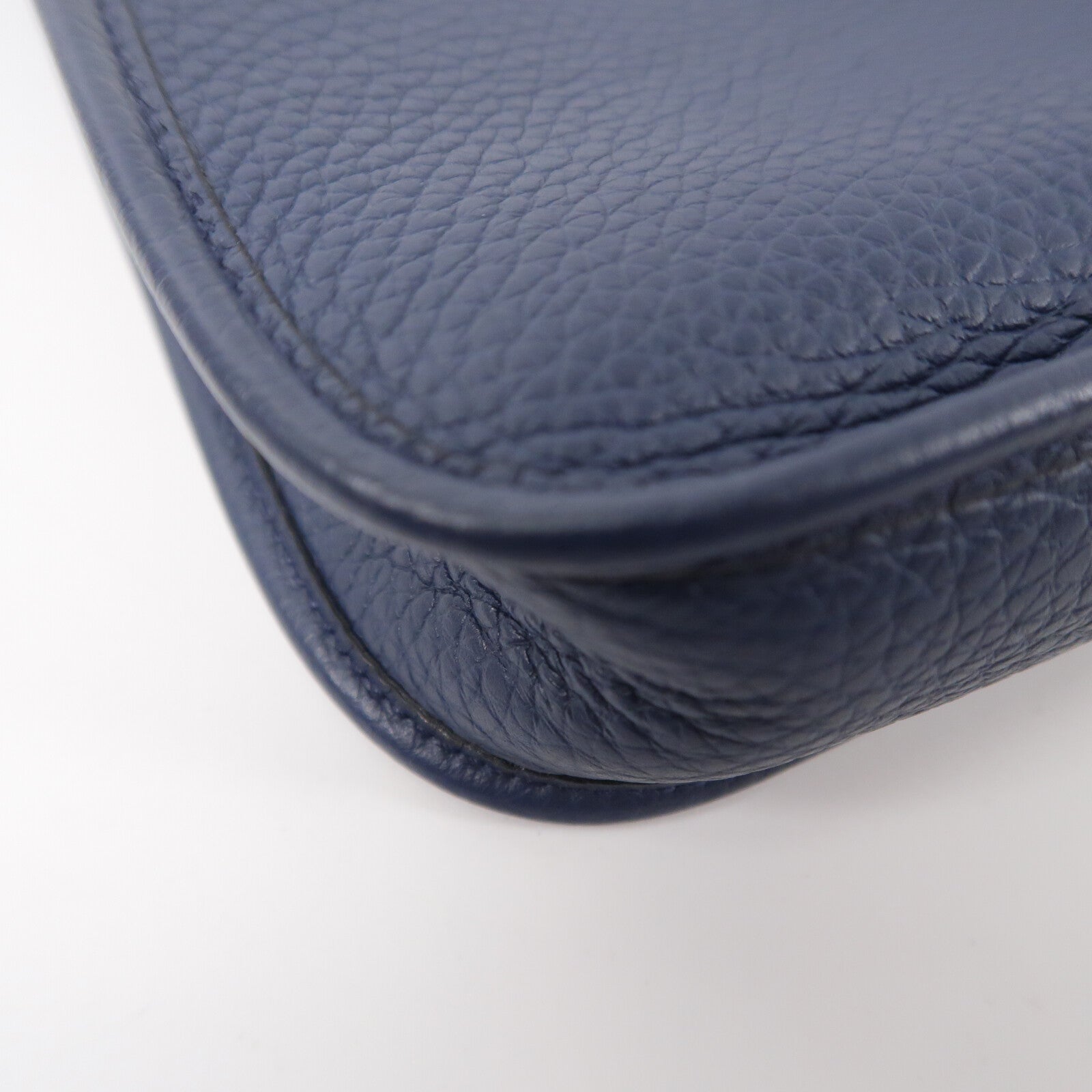 HERMES Clemence皮革Evelyne TPM肩背袋Bleu De Prusse