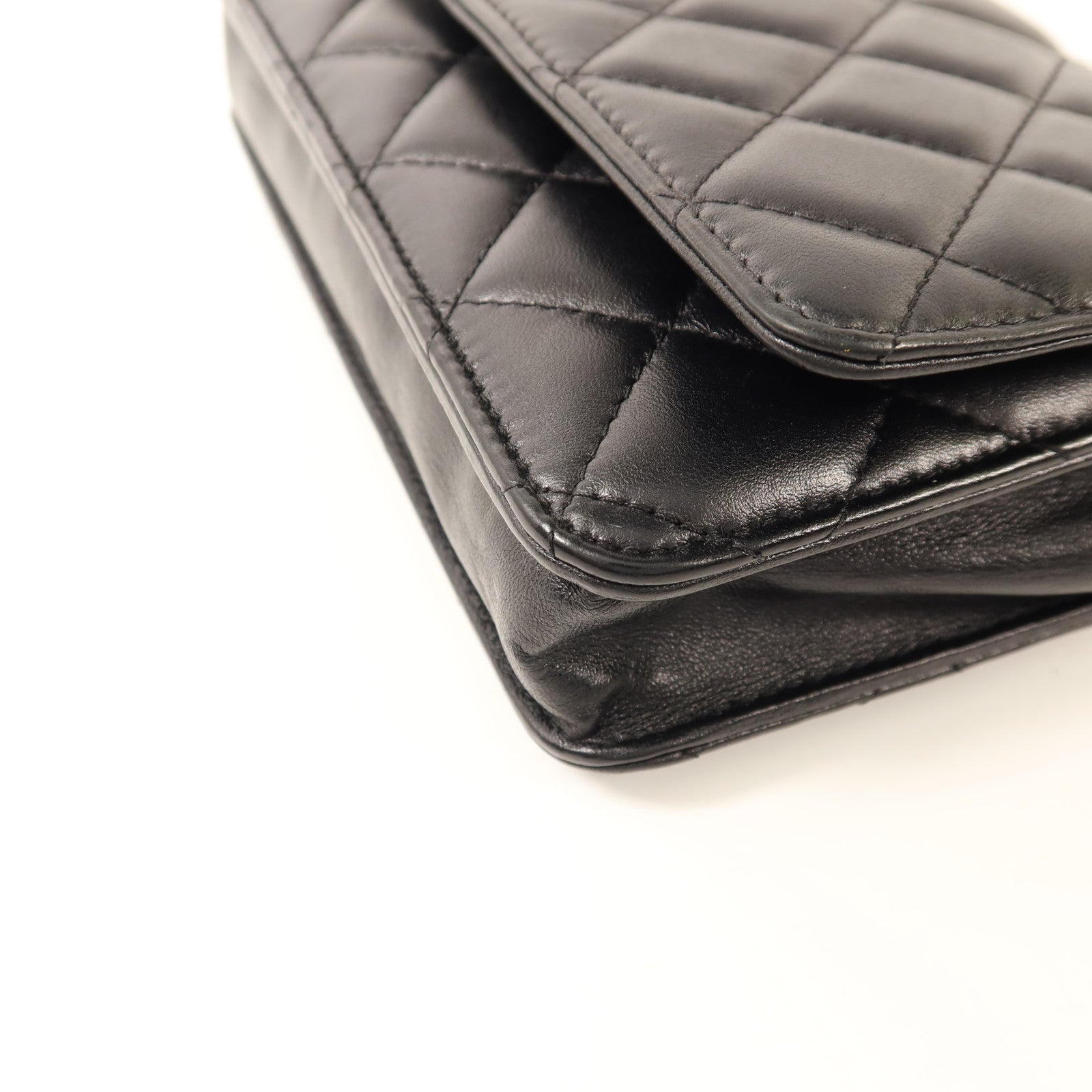 CHANEL 羊皮皮革WOC Wallet On Chain銀扣鏈帶肩背袋